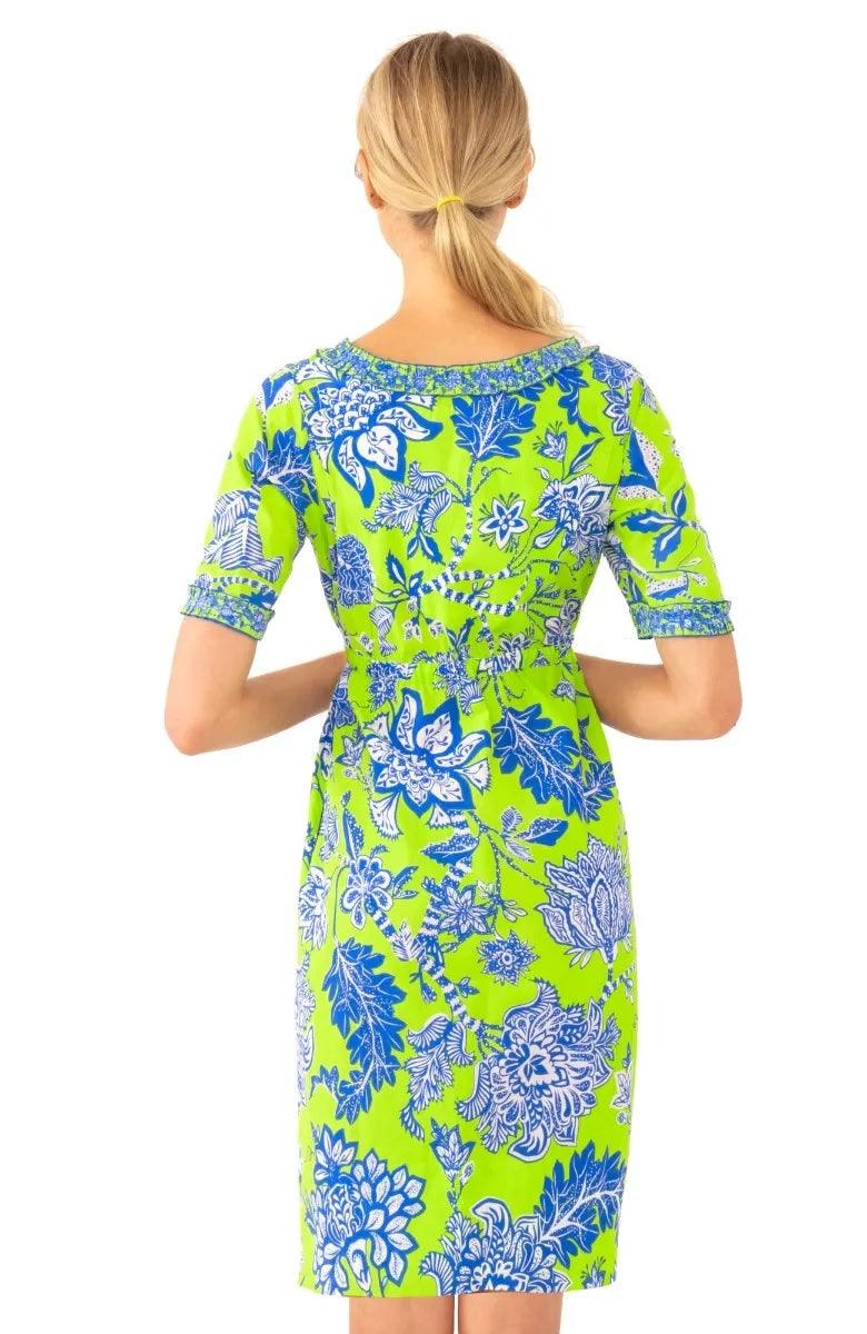 Surf's Up Dress - Glorious - Final Sale Lime Brighblue