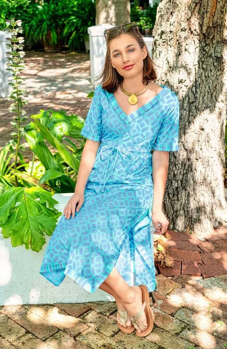 Surf&#39;s Up Dress - Lucy In The Sky With Diamonds Periwinkle