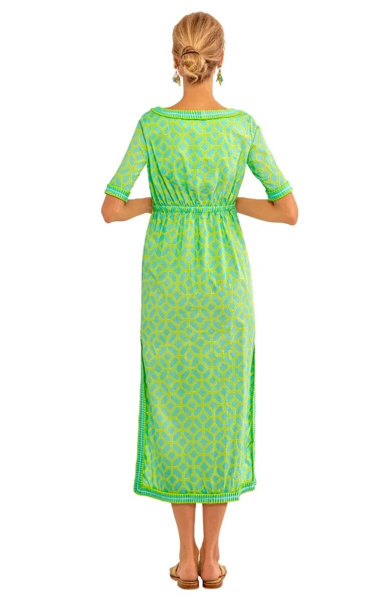 Surf&#39;s Up Dress - Lucy In The Sky With Diamonds Lime