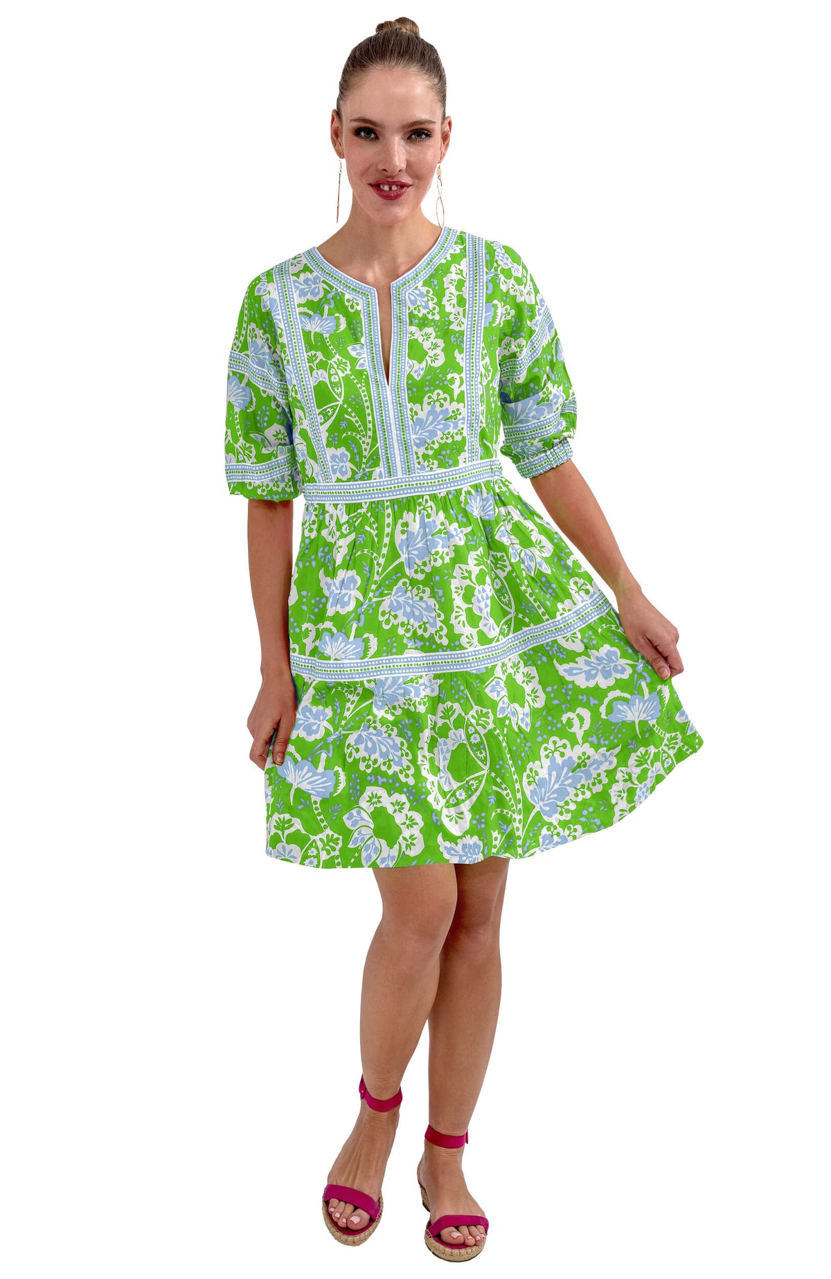 Border Dress - Flora Kelly Peri