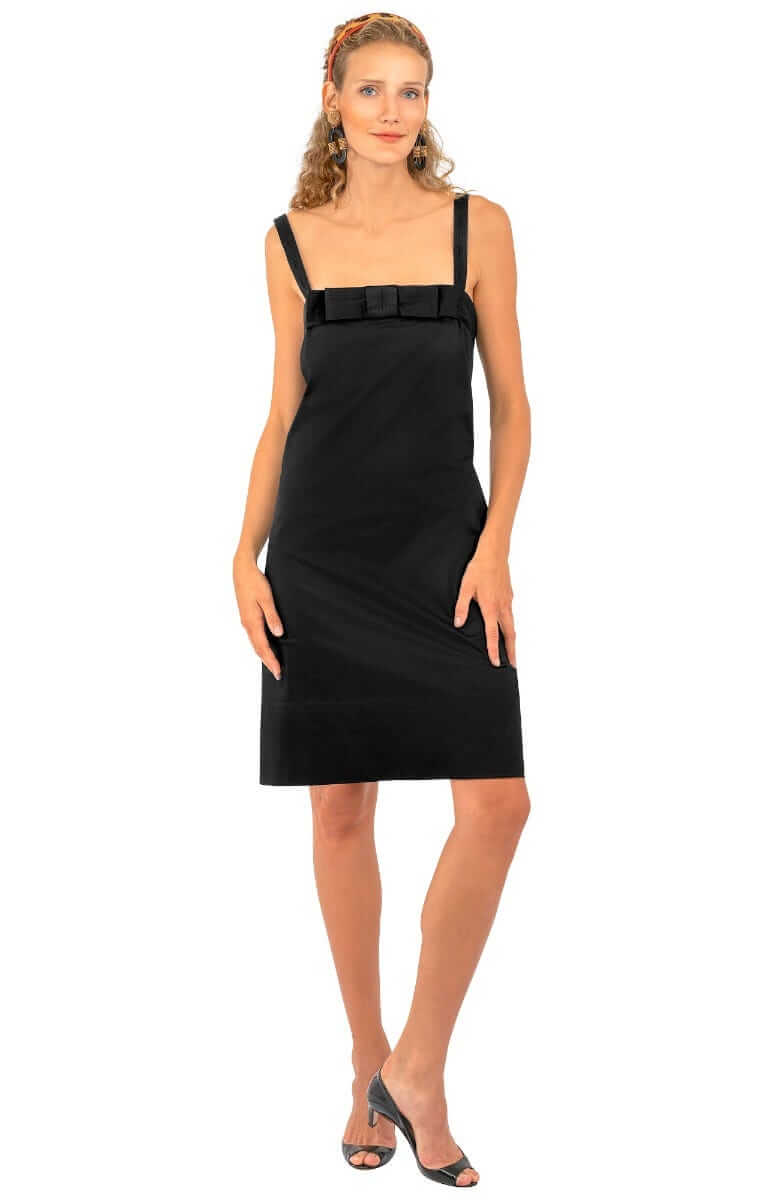 Cotton Day Into Night Dress - Final Sale Black