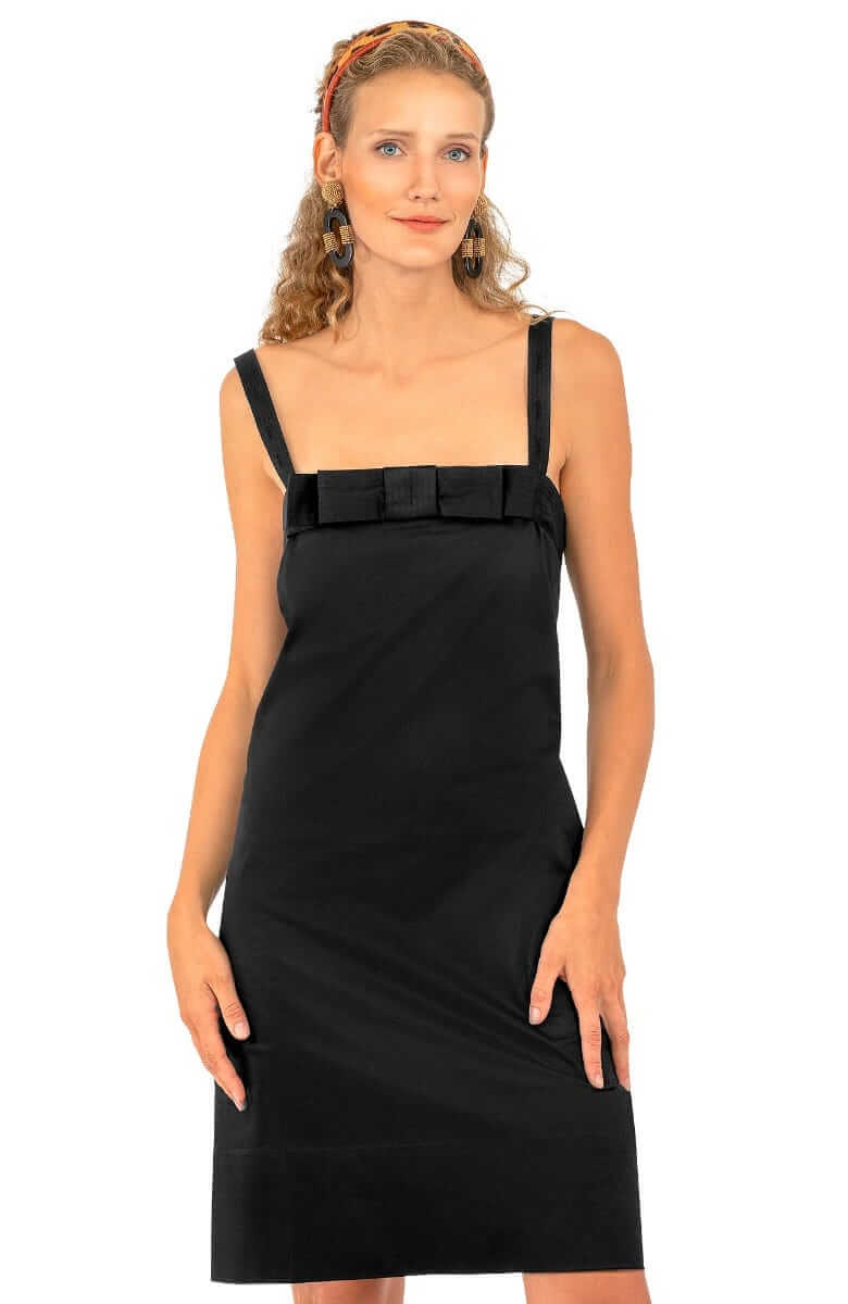 Cotton Day Into Night Dress - Final Sale Black