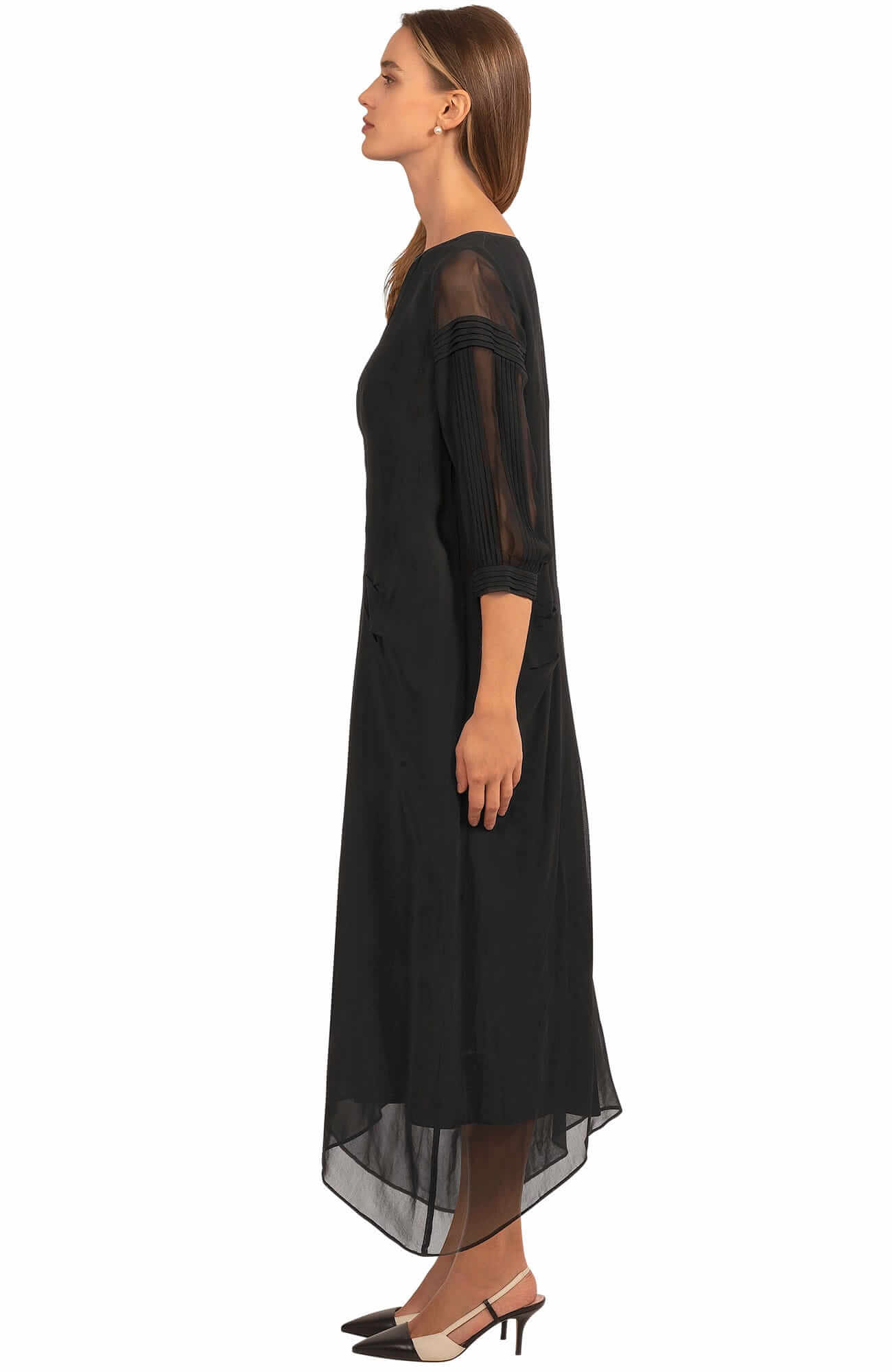 Chiffon Flapper Fun Dress - La Di Da Black