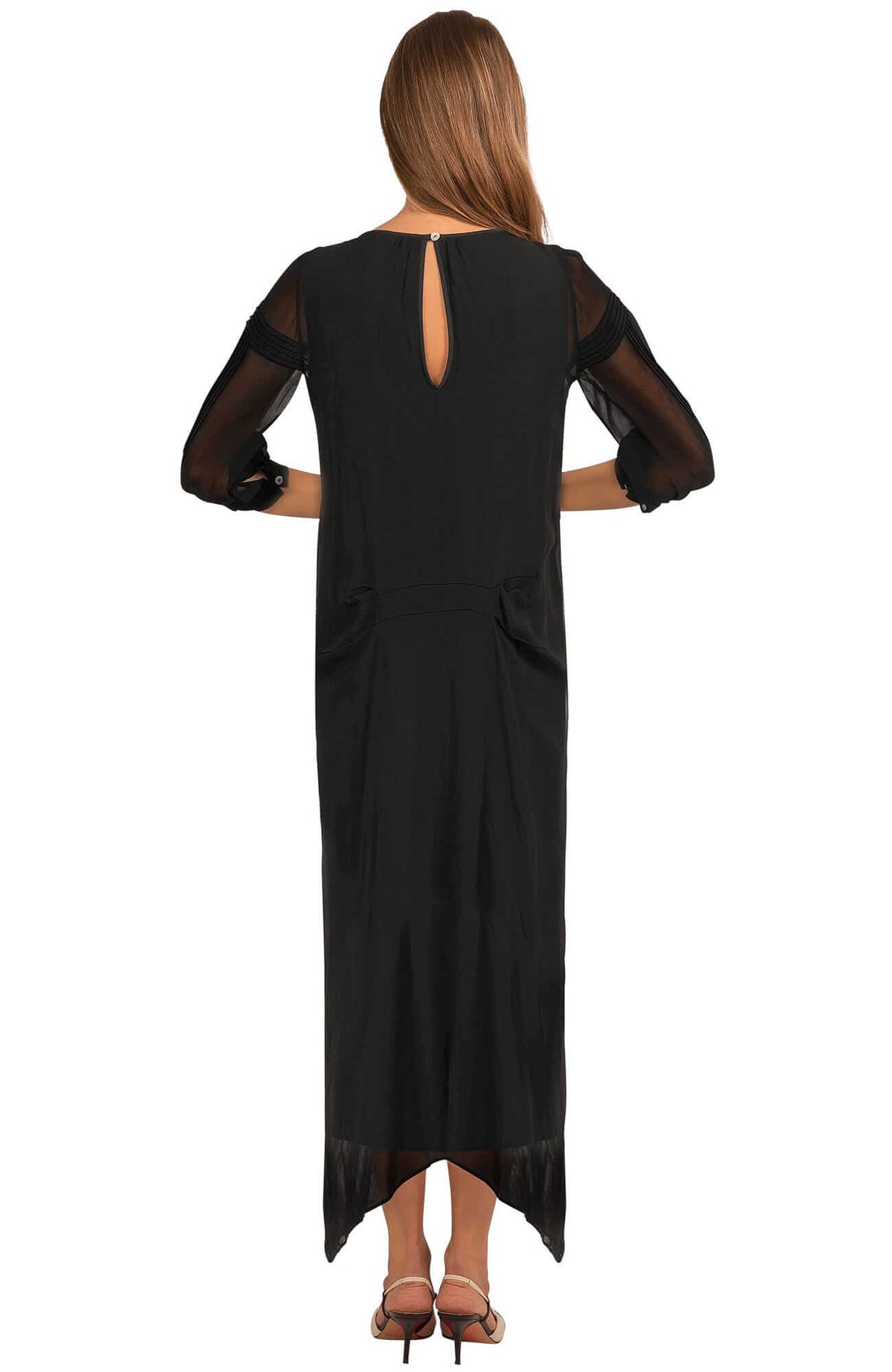 Chiffon Flapper Fun Dress - La Di Da Black