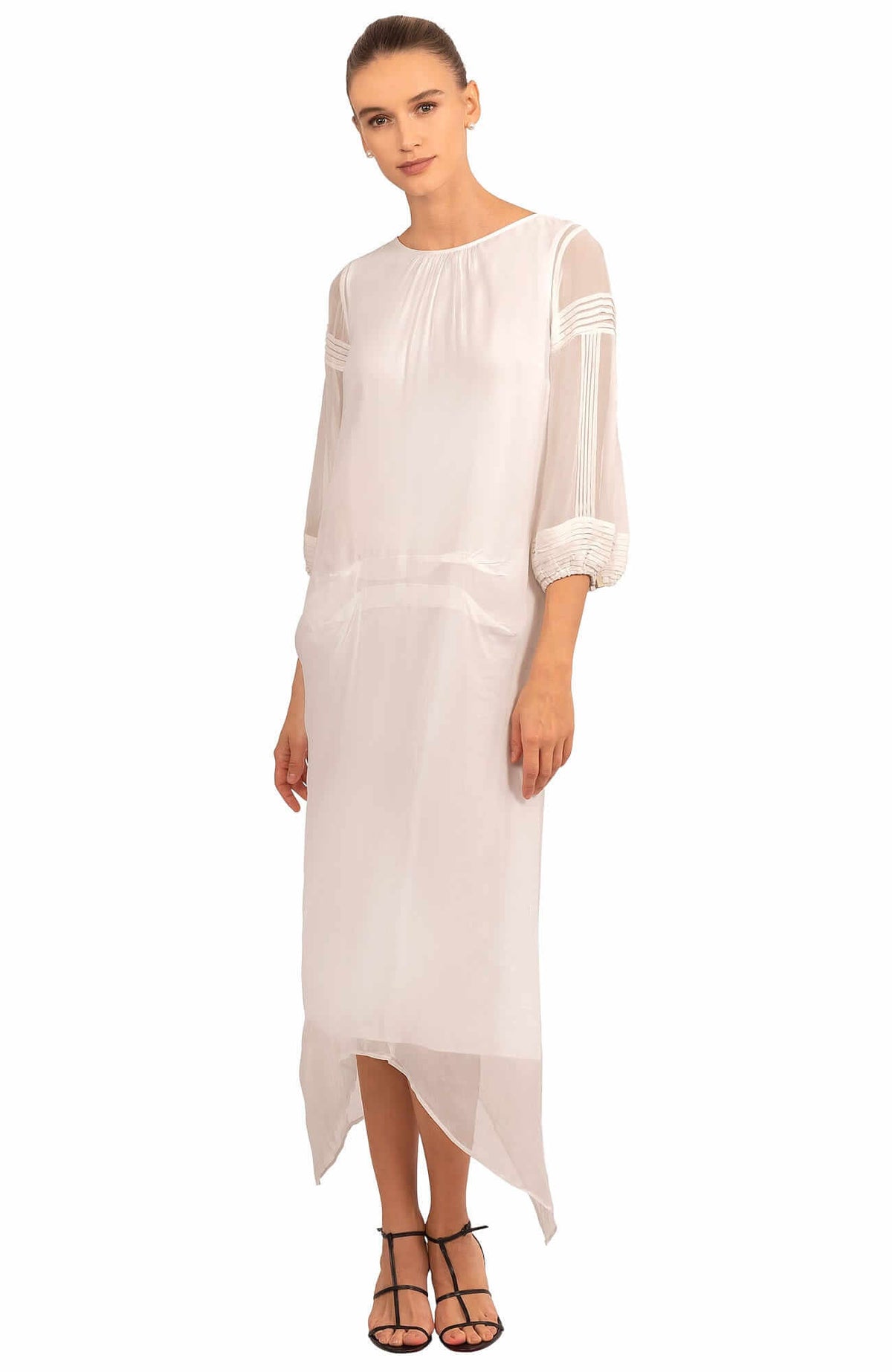 Chiffon Flapper Fun Dress - La Di Da Ivory