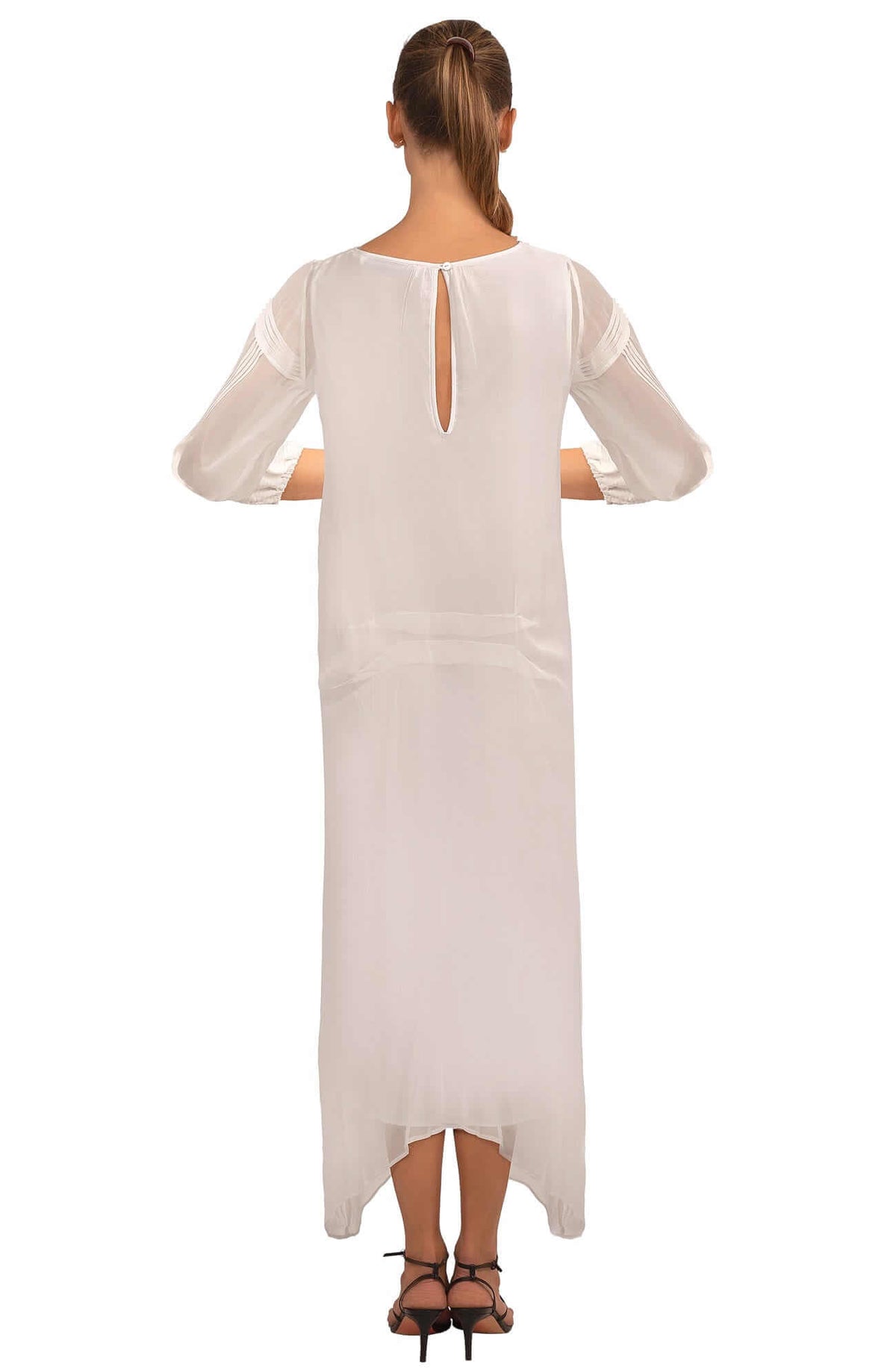 Chiffon Flapper Fun Dress - La Di Da Ivory