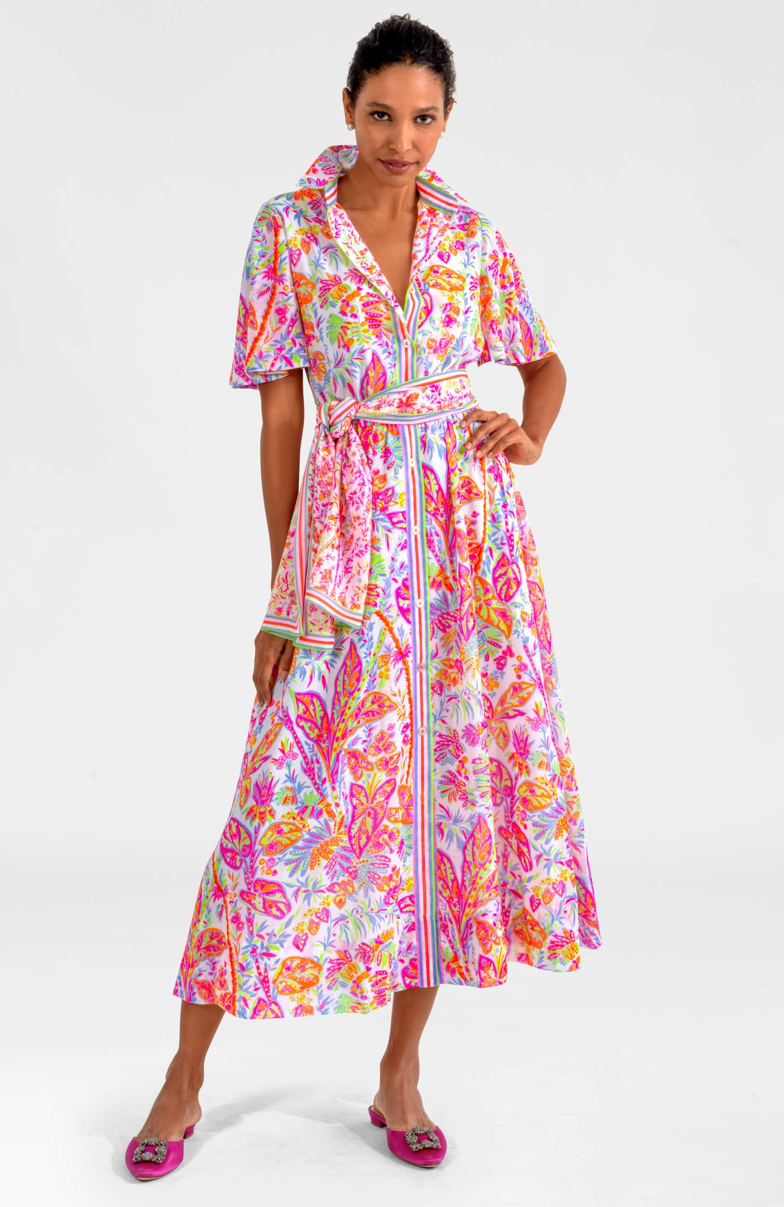 Panache Dress - Vintage Vines Brights