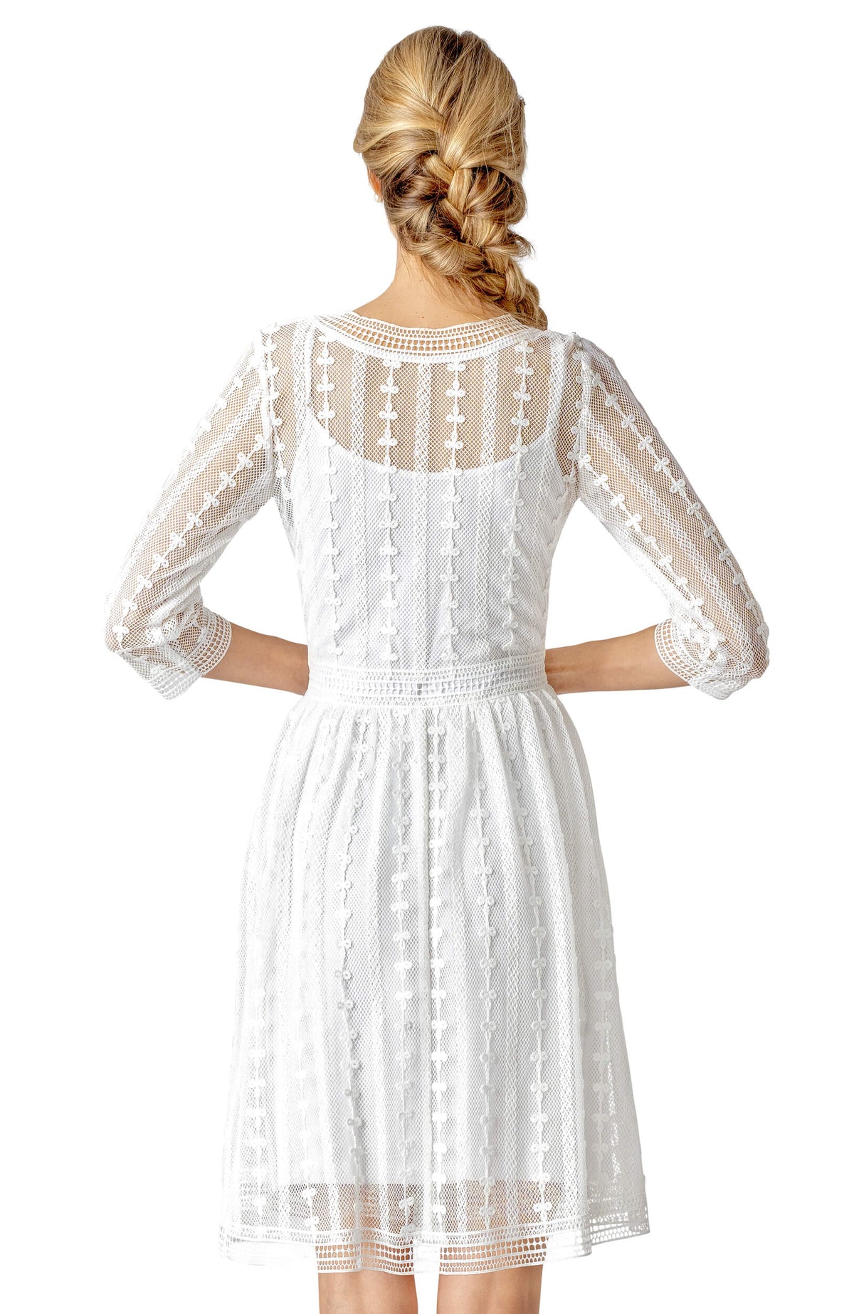 Crochet Trefoil Dress (Pre-Order) White