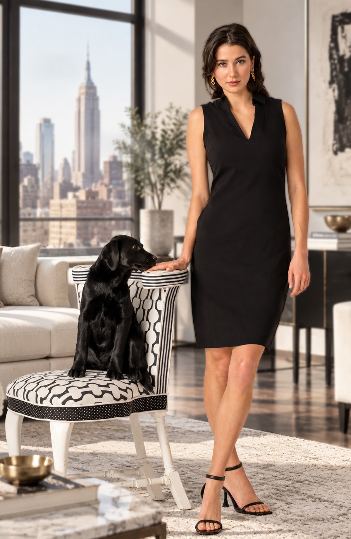 The Countess Dress - Solid Black