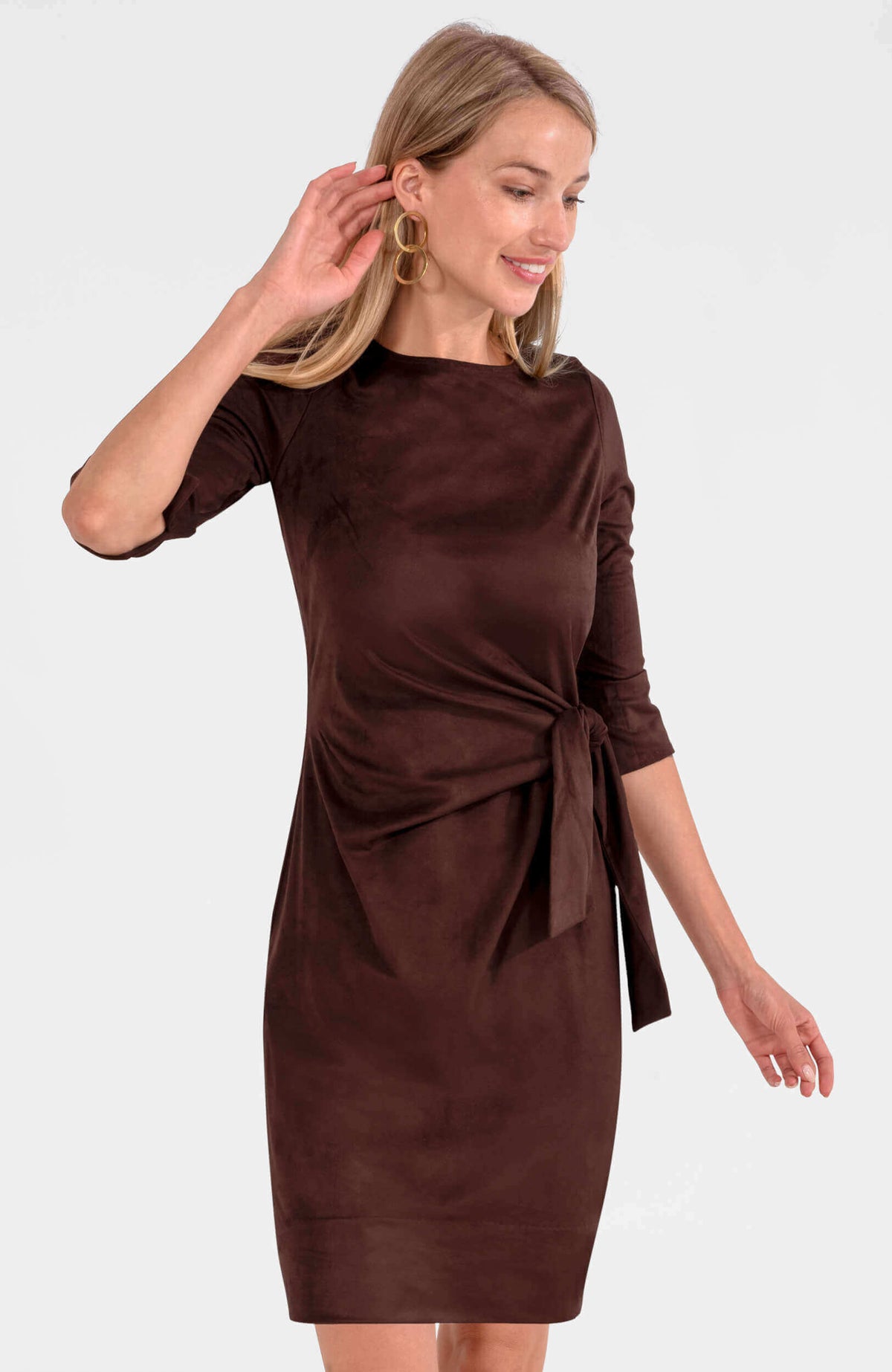 Cinch &amp; Tie Dress - Ultra Suede