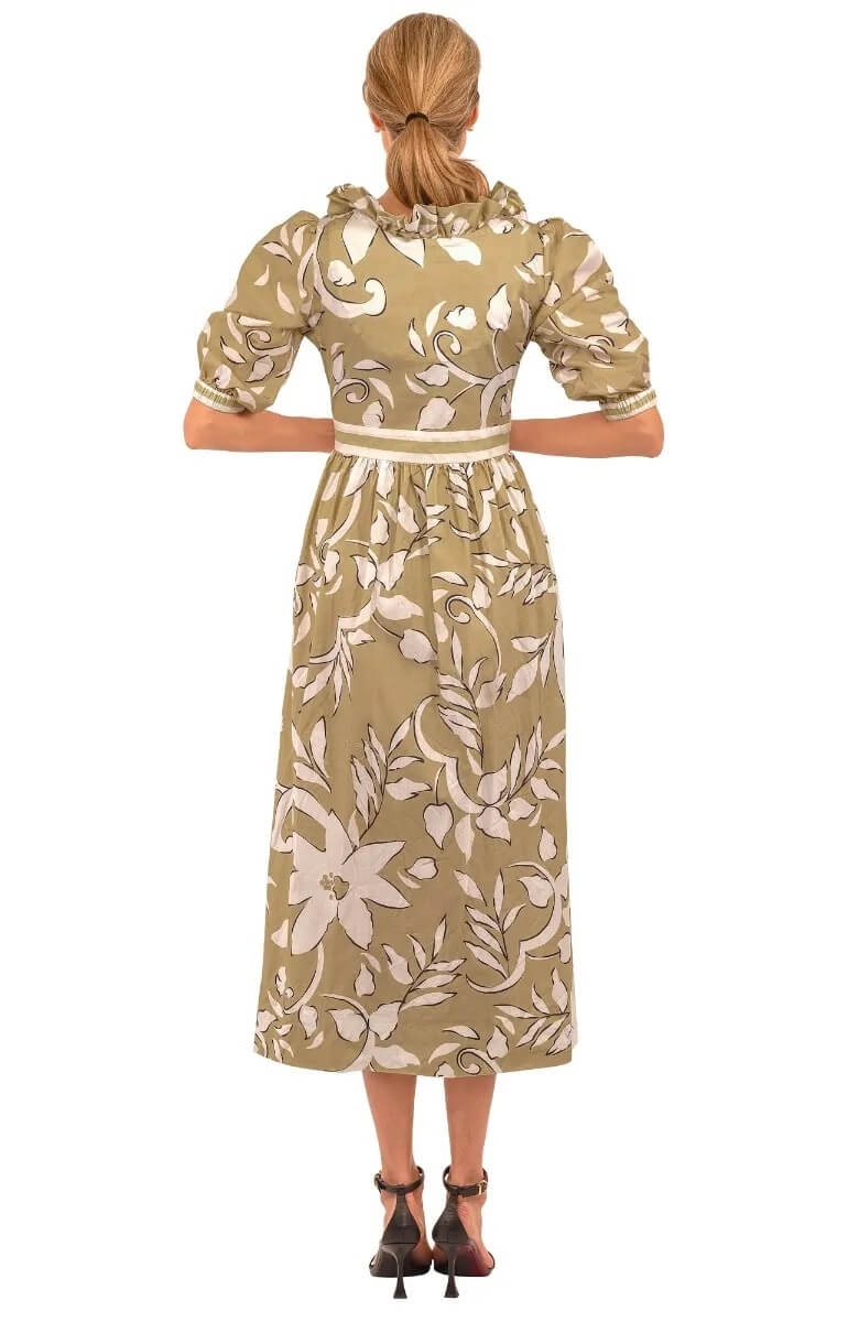 Daphne Dress - Full Bloom Khaki