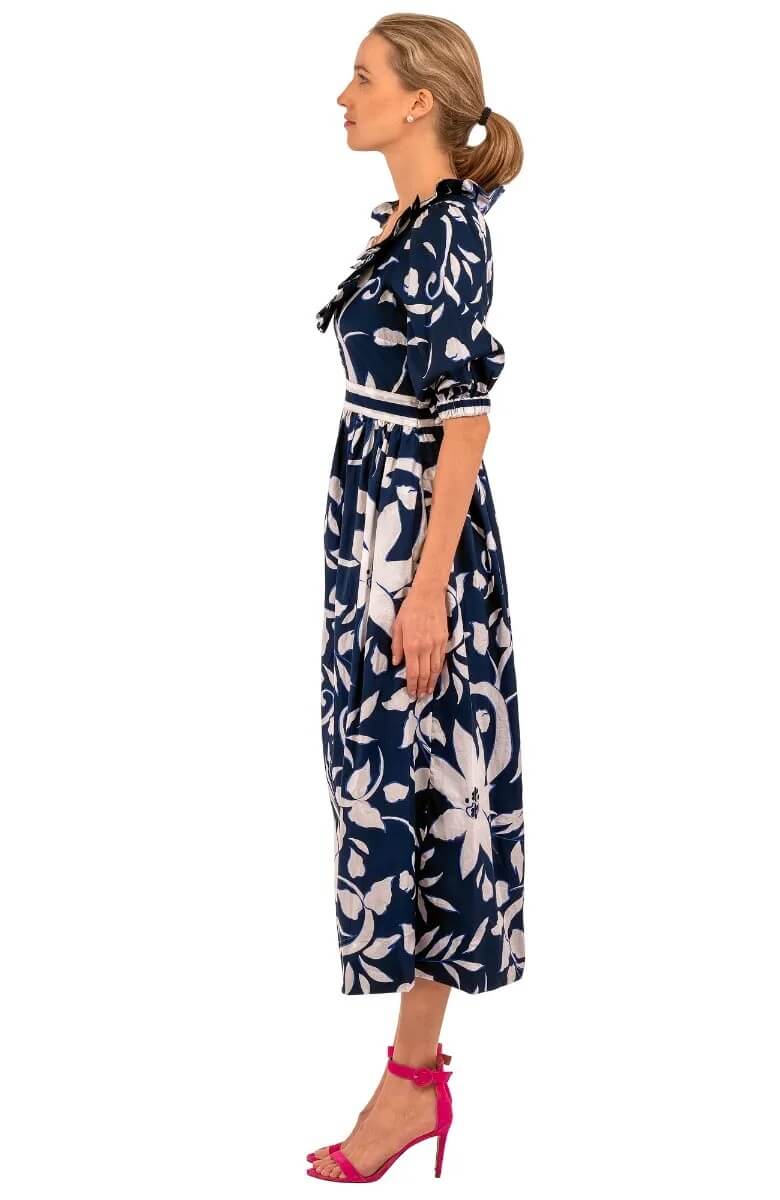 Daphne Dress - Full Bloom - Final Sale Navy