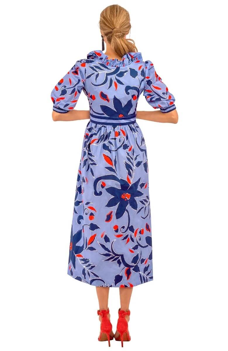 Daphne Dress - Full Bloom Periwinkle