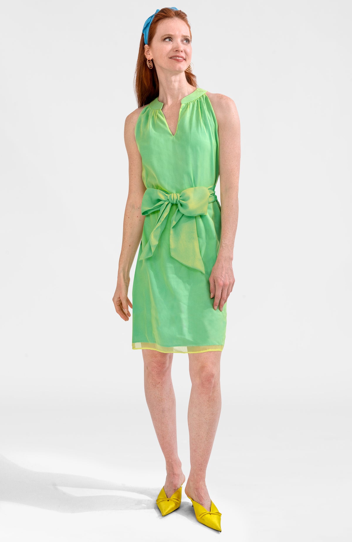 Sorbet Dress Lime Turq