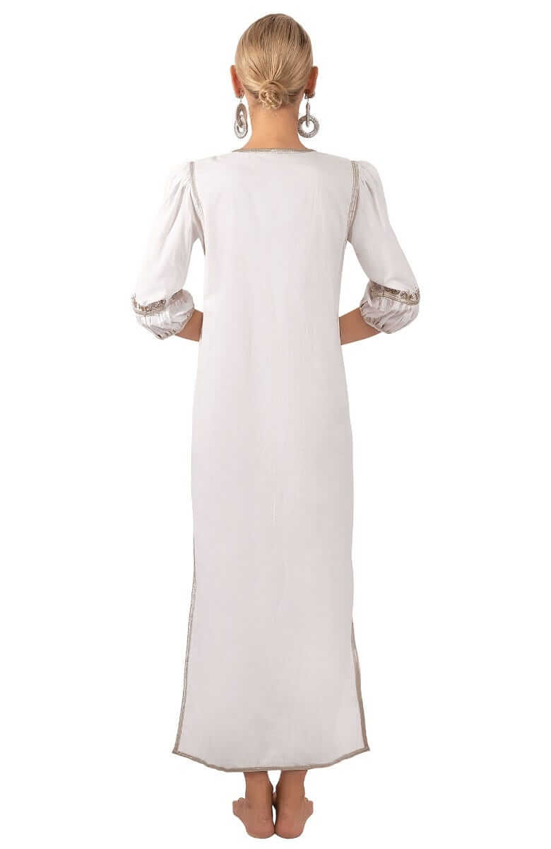 Cleopatra Maxi Dress La Di Da White Silver