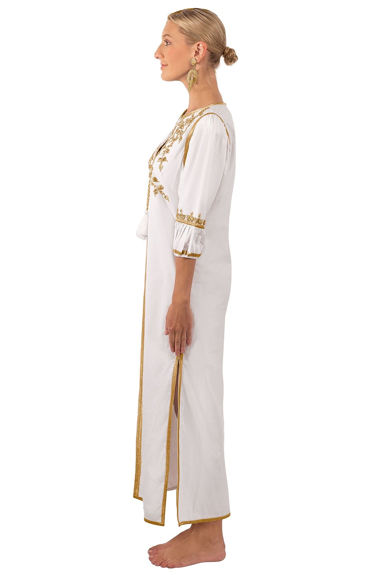 Cleopatra Maxi Dress La Di Da - Final Sale White Gold