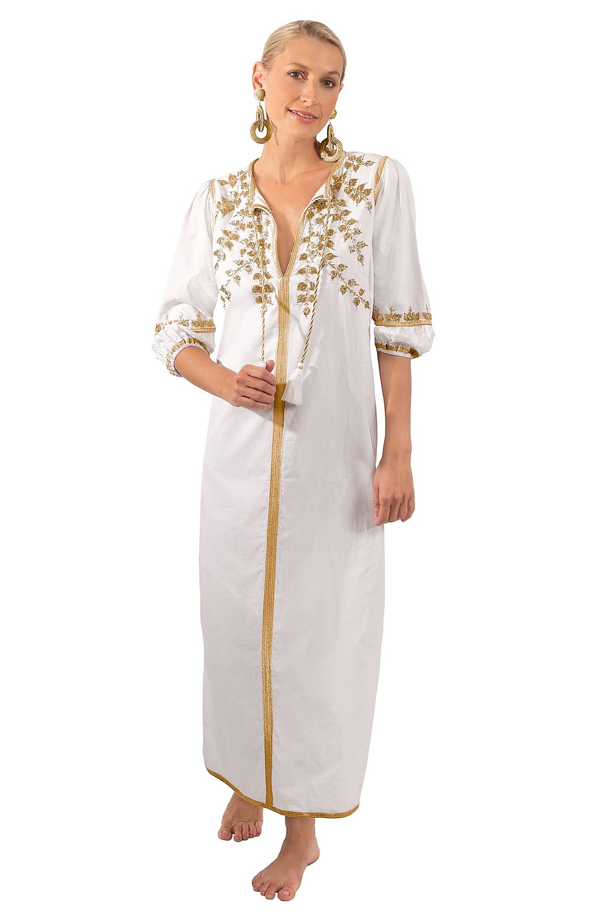 Cleopatra Maxi Dress La Di Da - Final Sale White Gold