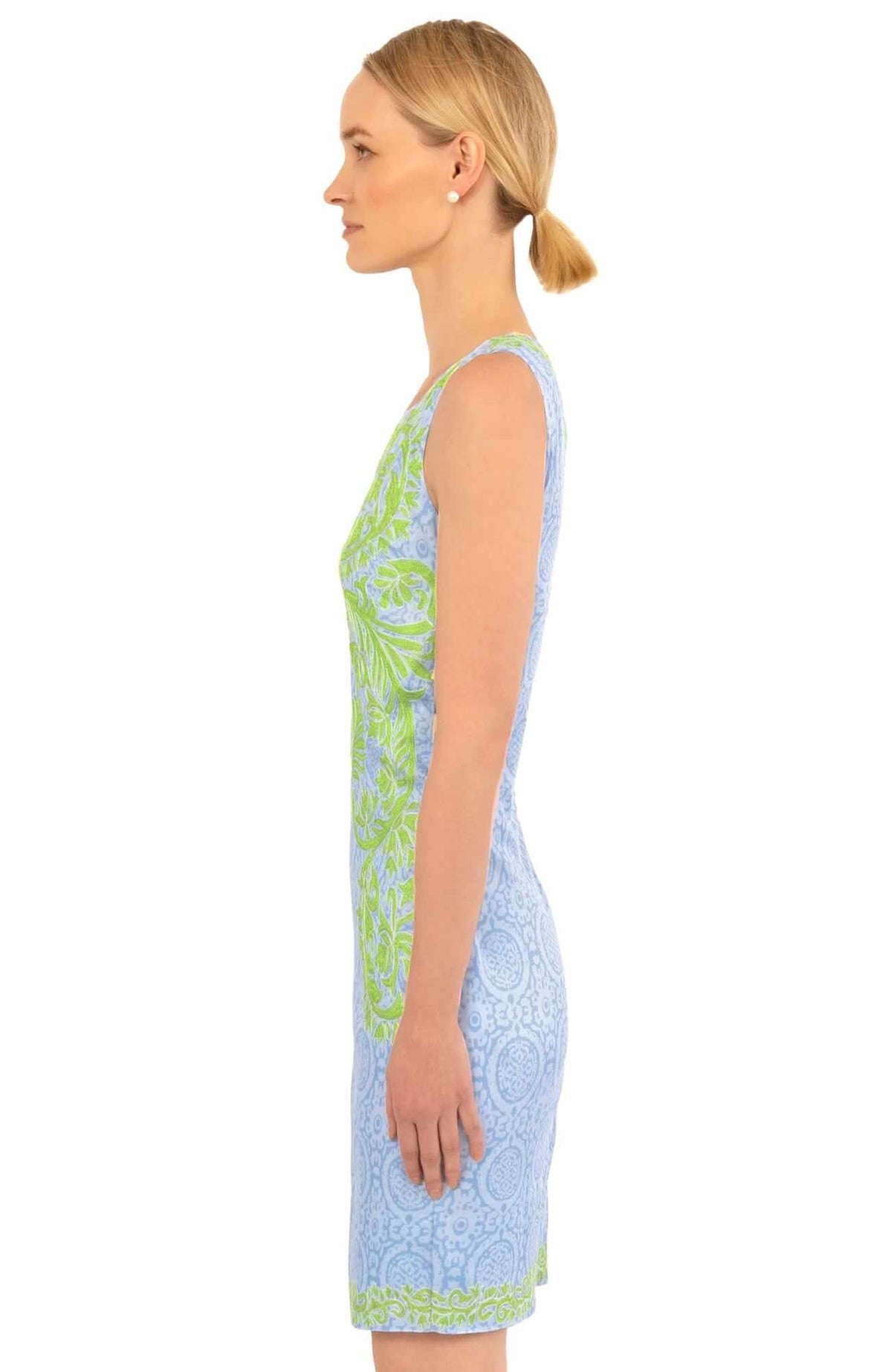 Embroidered Dress - Curacao - Final Sale Periwinkle Lime