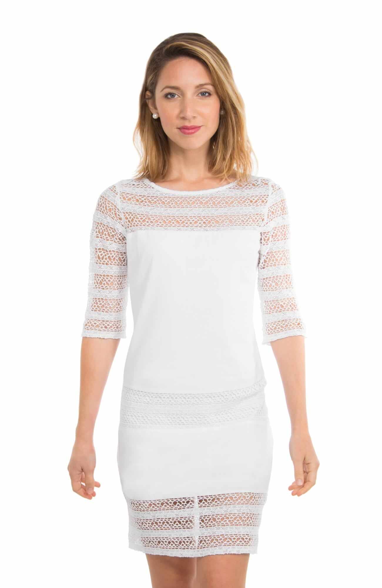 Cotton Lace Dress - The Illusion - Final Sale Creme