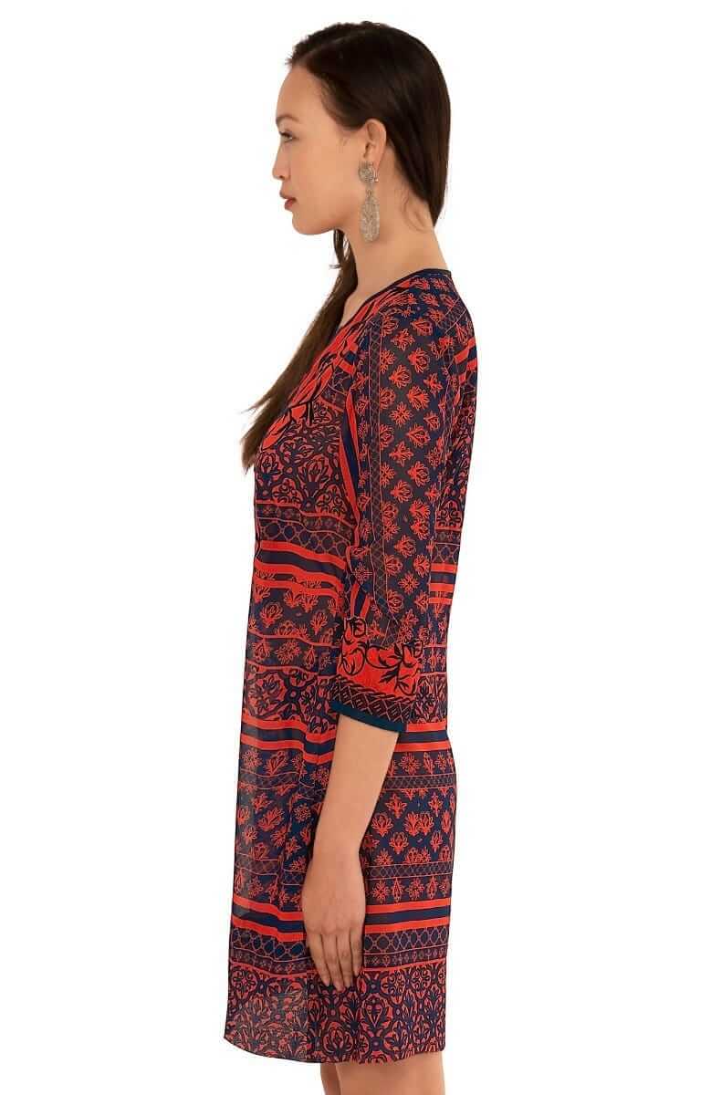 Embroidered Patchwork Swing Dress - Final Sale