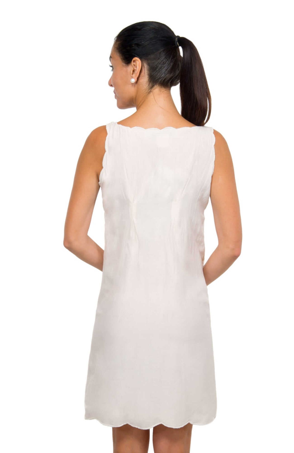 Amanda Embroidered Dress - Final Sale Parchment