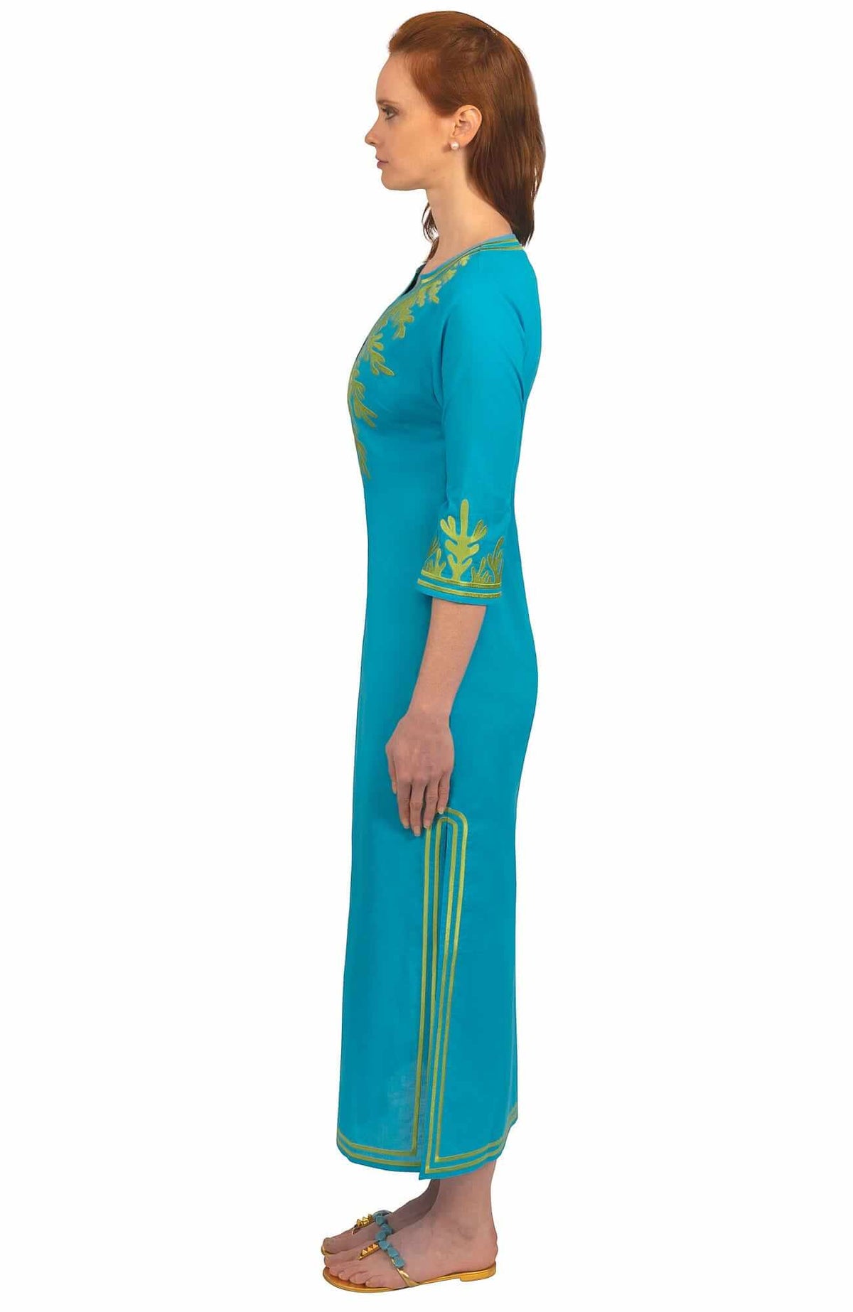 The Reef Caftan Turq Lime