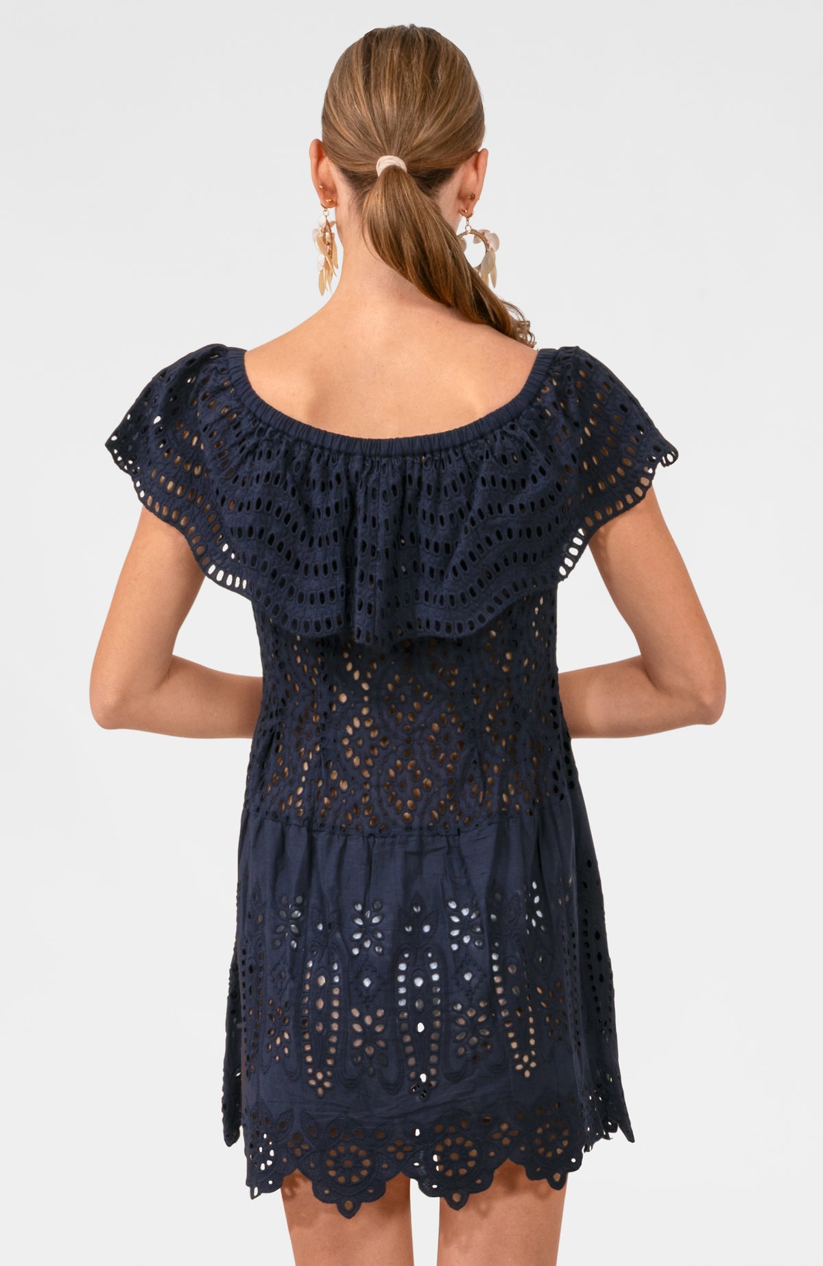 Barely Dress - Eyelet Navy
