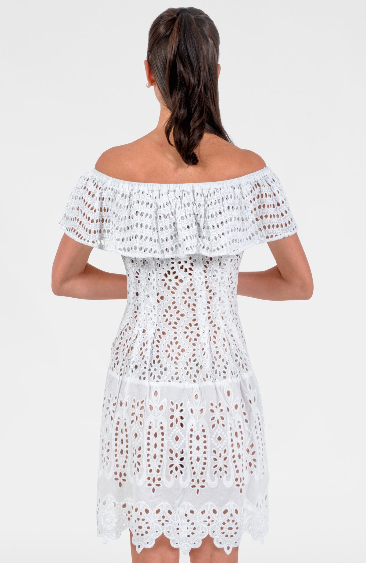Barely Dress - Eyelet White