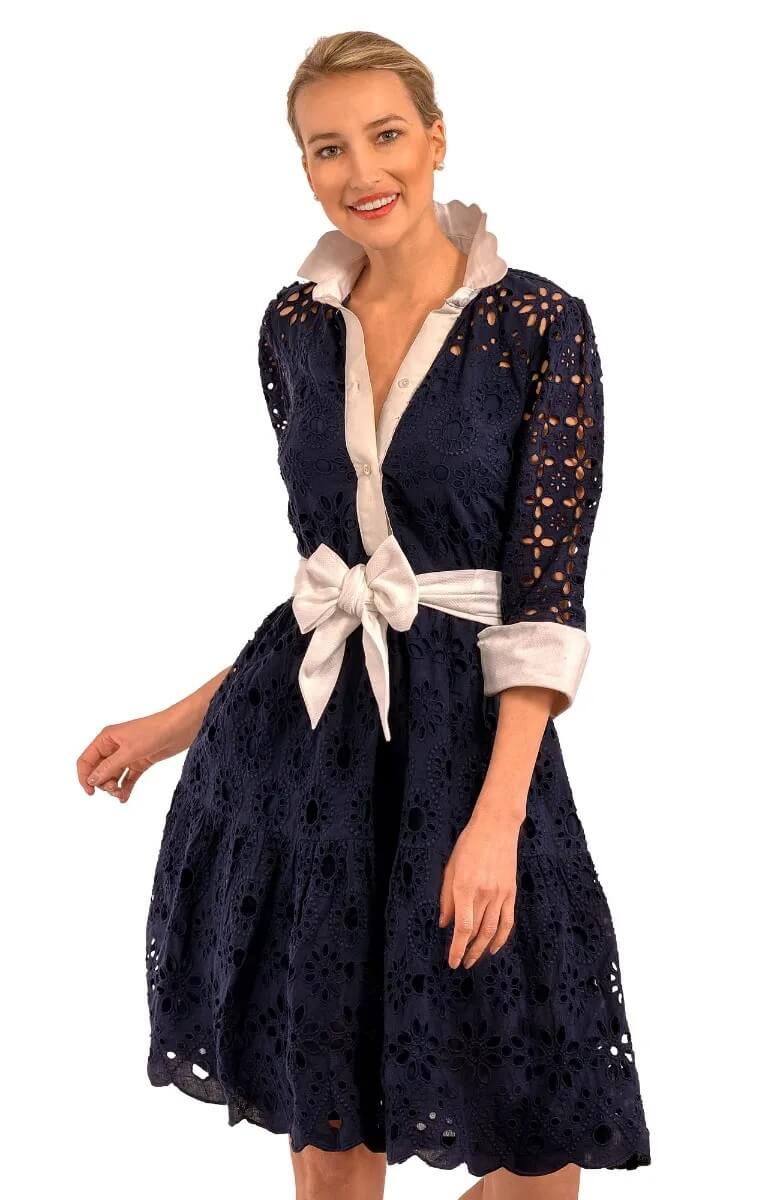 Little Bo Peep Dress - La Di Da Navy