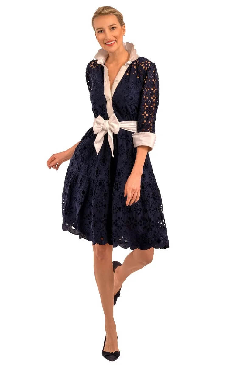 Little Bo Peep Dress - La Di Da Navy