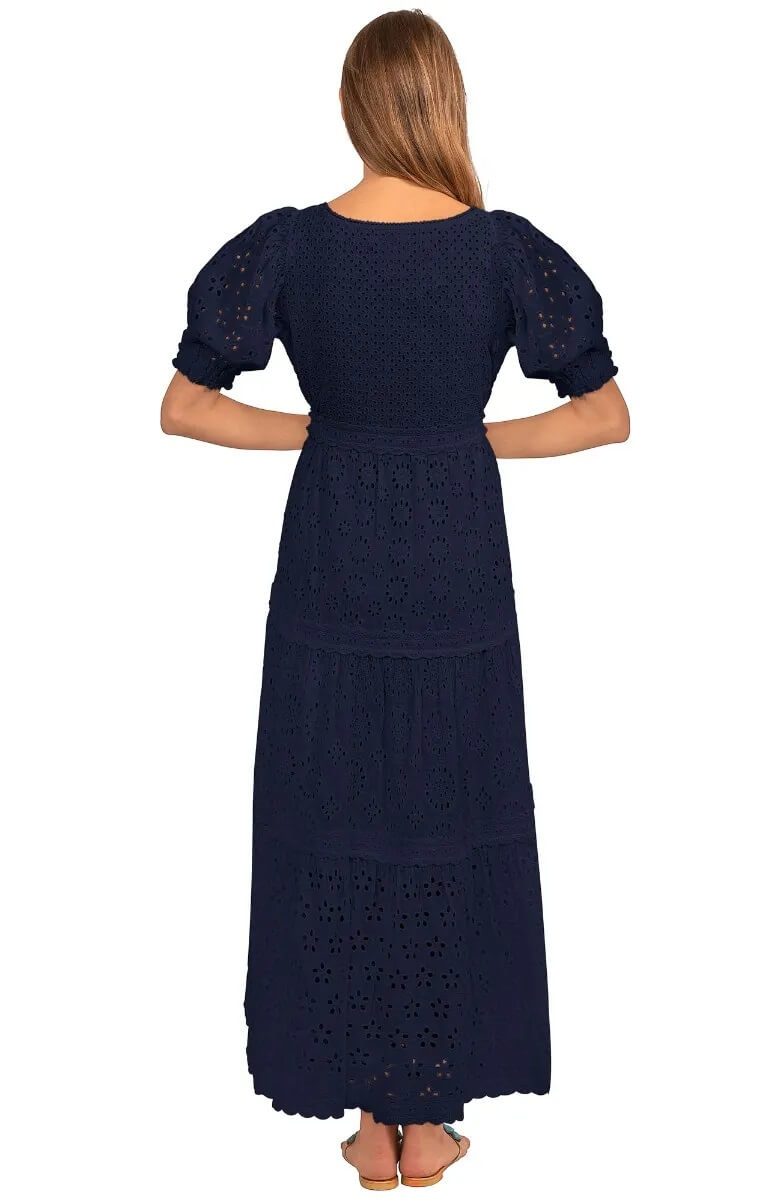 Eyelet Mary Weathered Midi/Maxi - La Di Da Navy