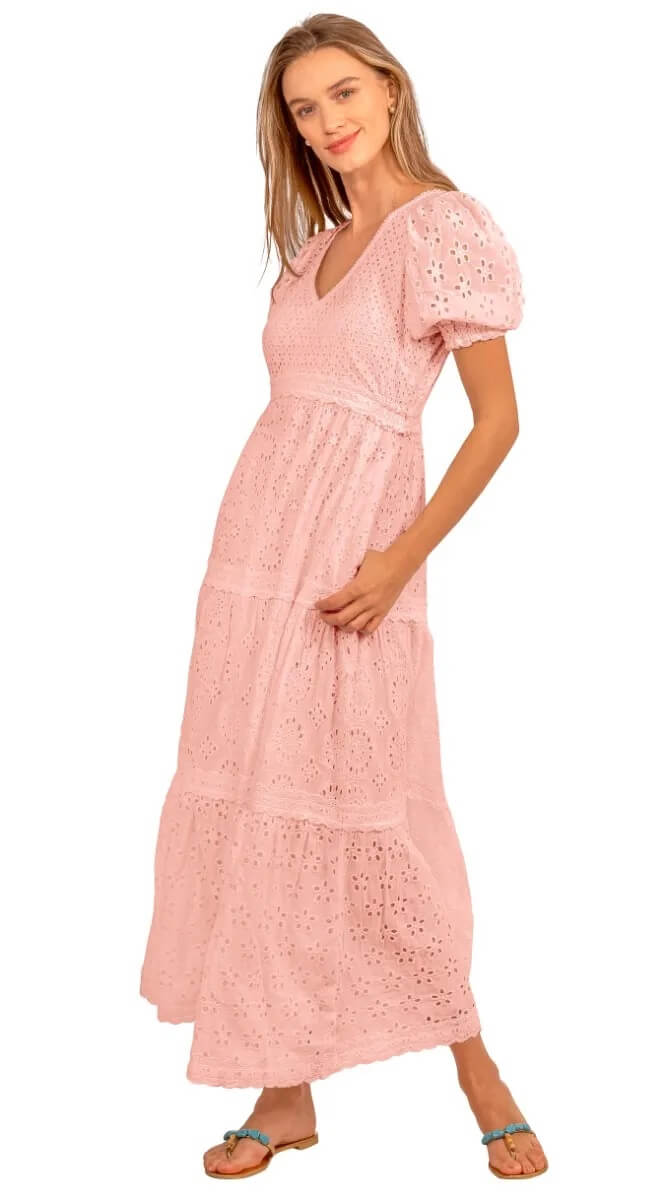 Eyelet Mary Weathered Midi/Maxi - La Di Da Pink