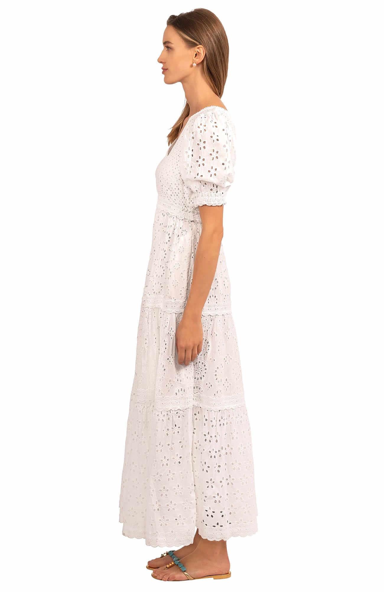 Eyelet Mary Weathered Midi/Maxi - La Di Da White