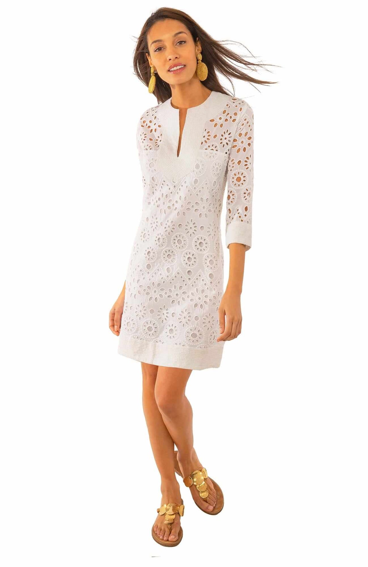 Cotton Eyelet Dress - Ethereal - Final Sale White