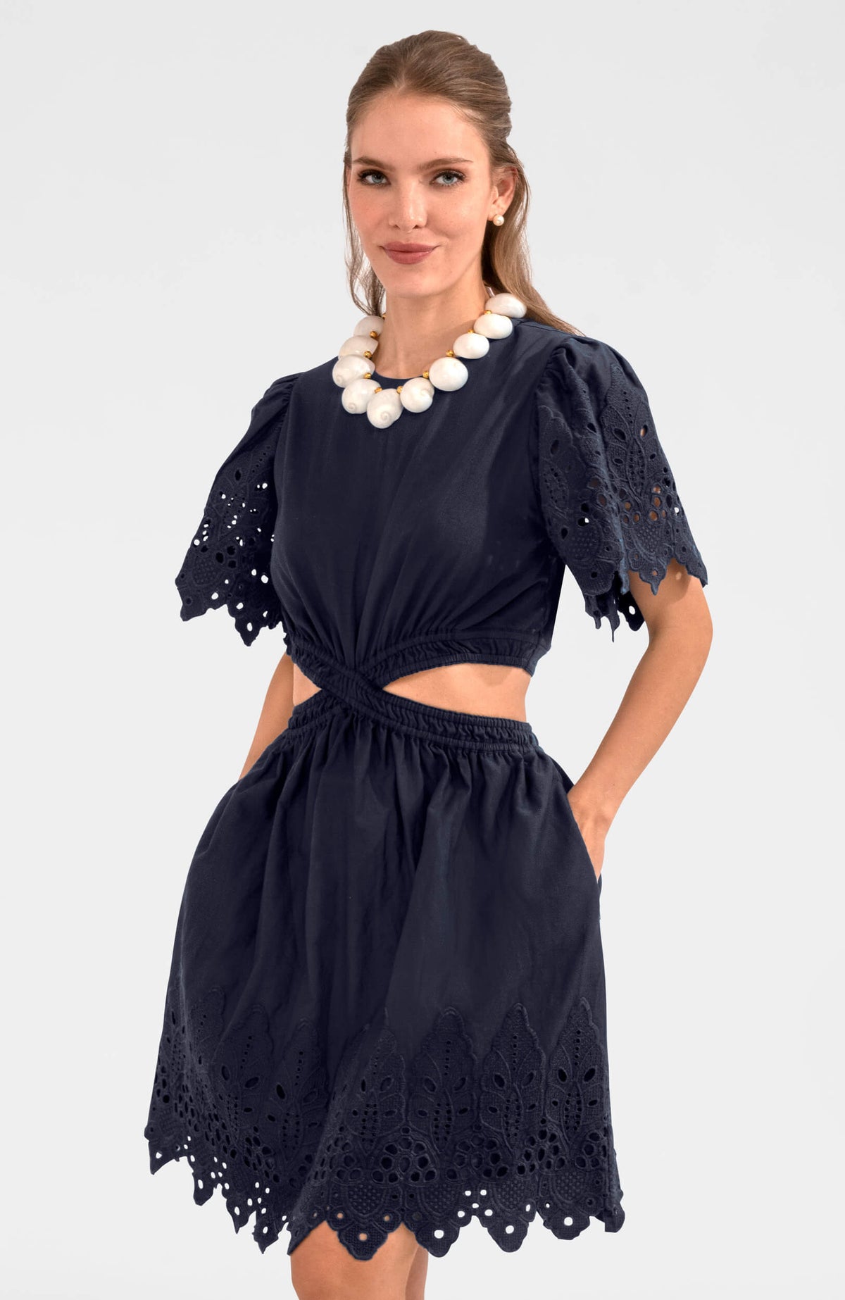 X Marks The Spot Dress (Pre-Order) Navy