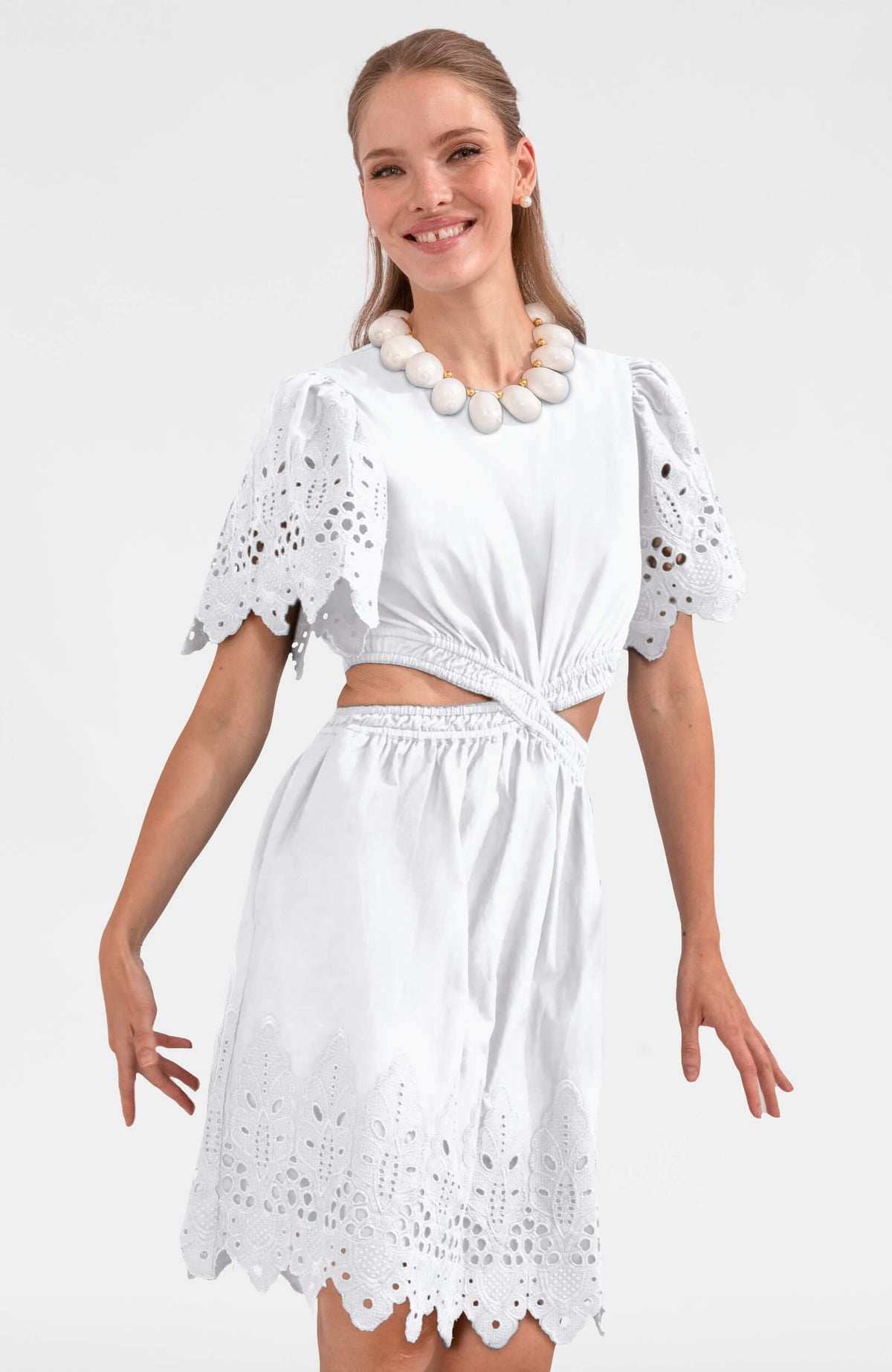 X Marks The Spot Dress (Pre-Order) White