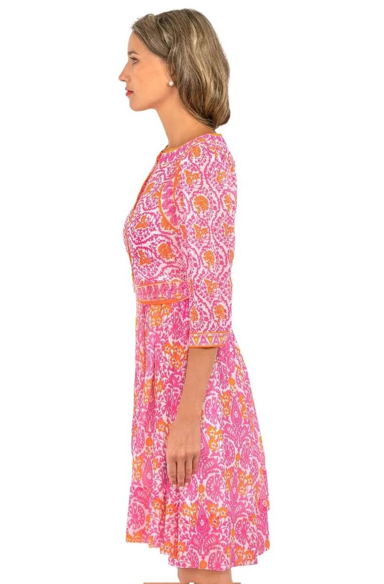 Flutter Dress - East India Pink Orange