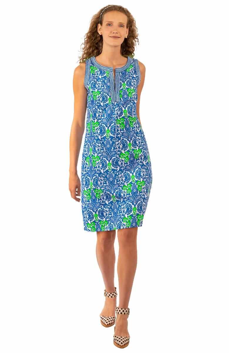 Cotton Flirt Dress - East India - Final Sale Blue Kelly