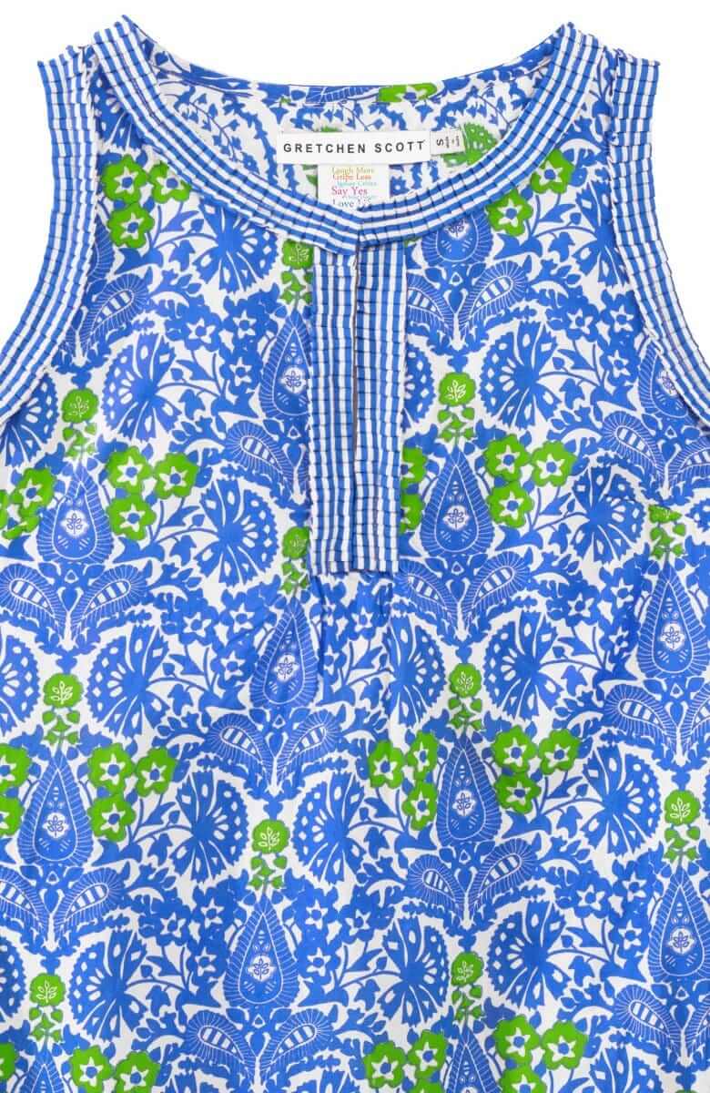 Cotton Flirt Dress - East India - Final Sale Blue Kelly