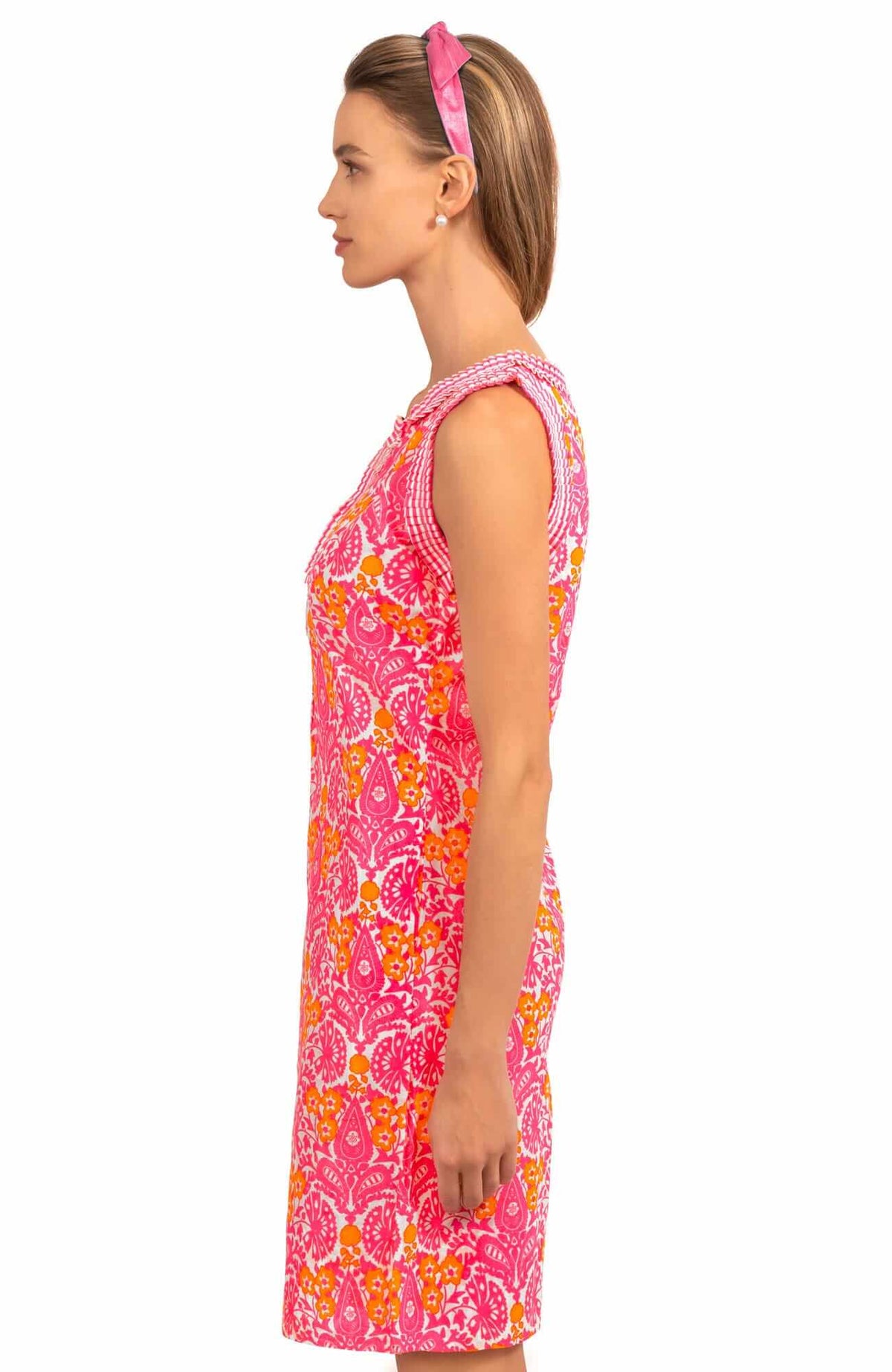 Cotton Flirt Dress - East India - Final Sale Pink Orange