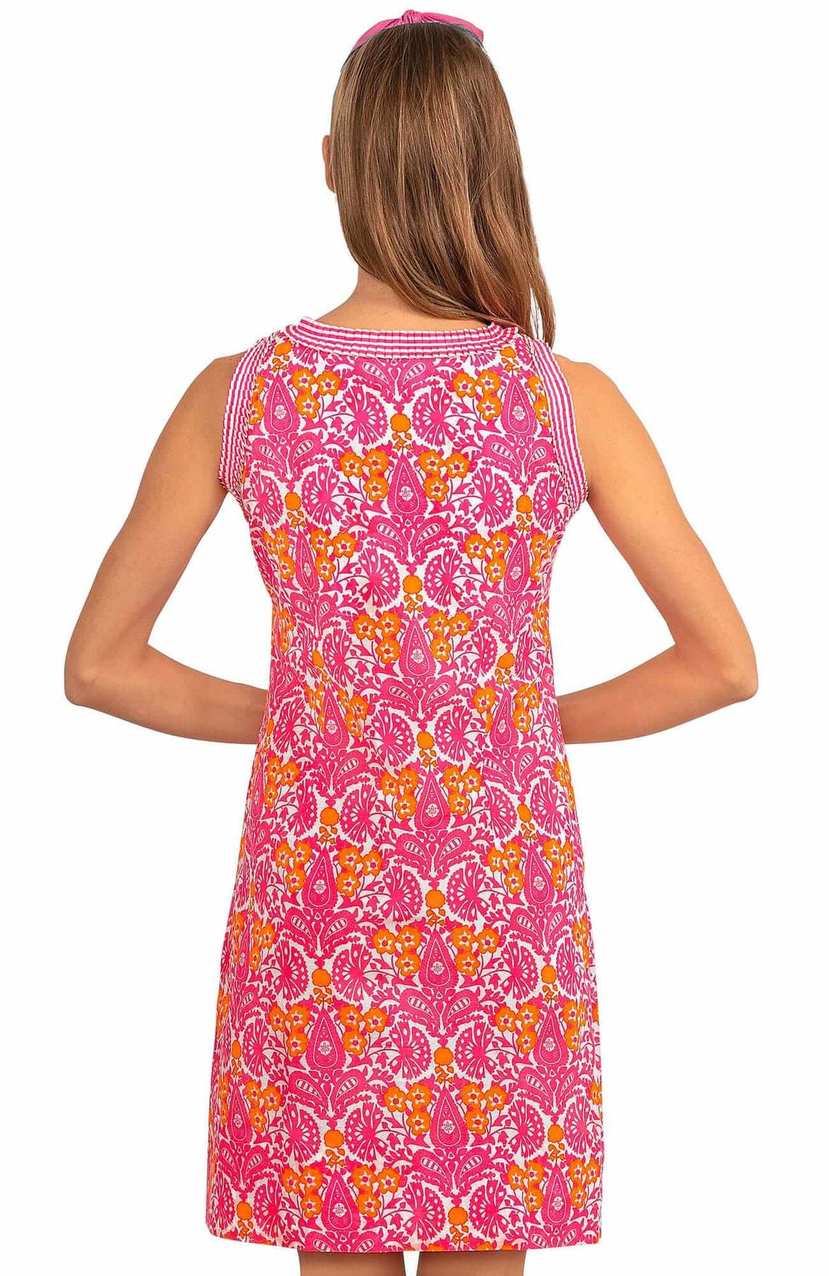 Cotton Flirt Dress - East India - Final Sale Pink Orange