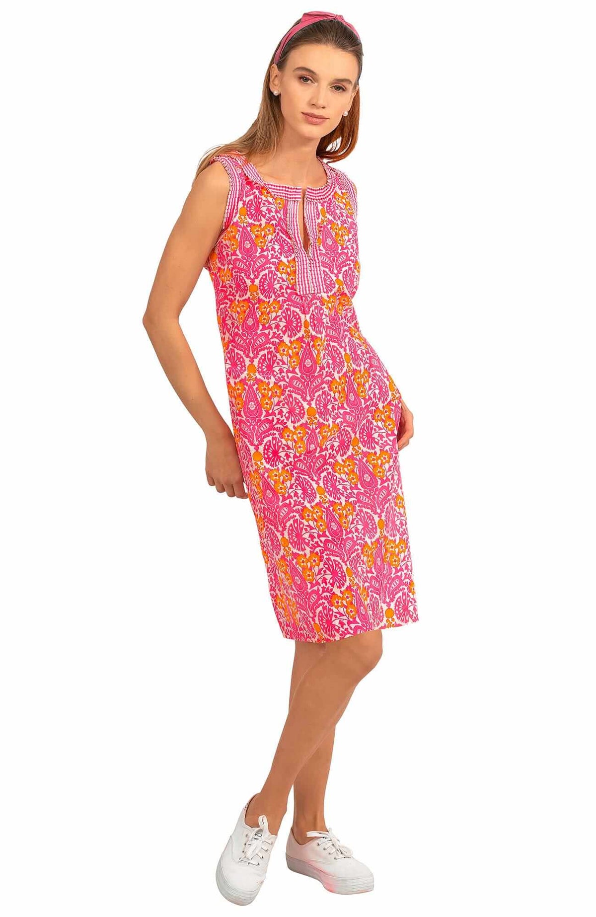 Cotton Flirt Dress - East India - Final Sale Pink Orange