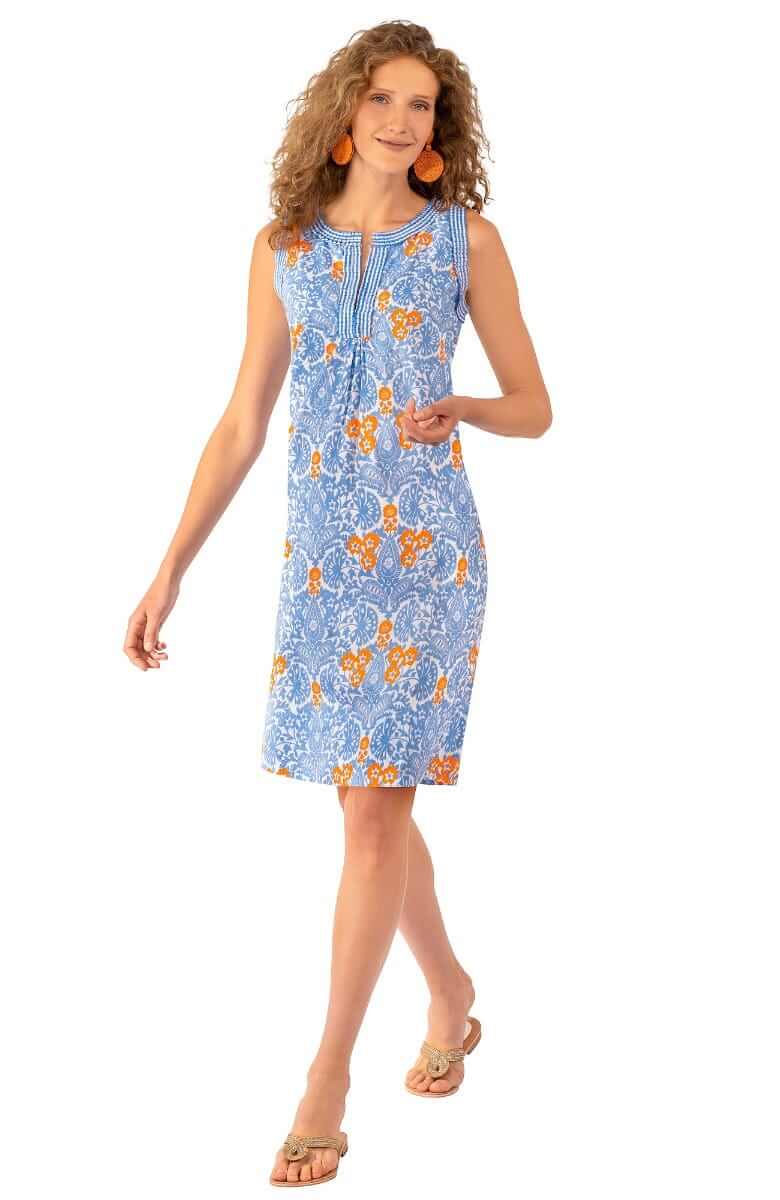 Cotton Flirt Dress - East India - Final Sale Periwink Orange