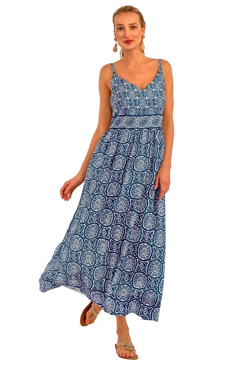 Fiesta Time Midi/Maxi - Sultan's Dining Room - Final Sale Navy White