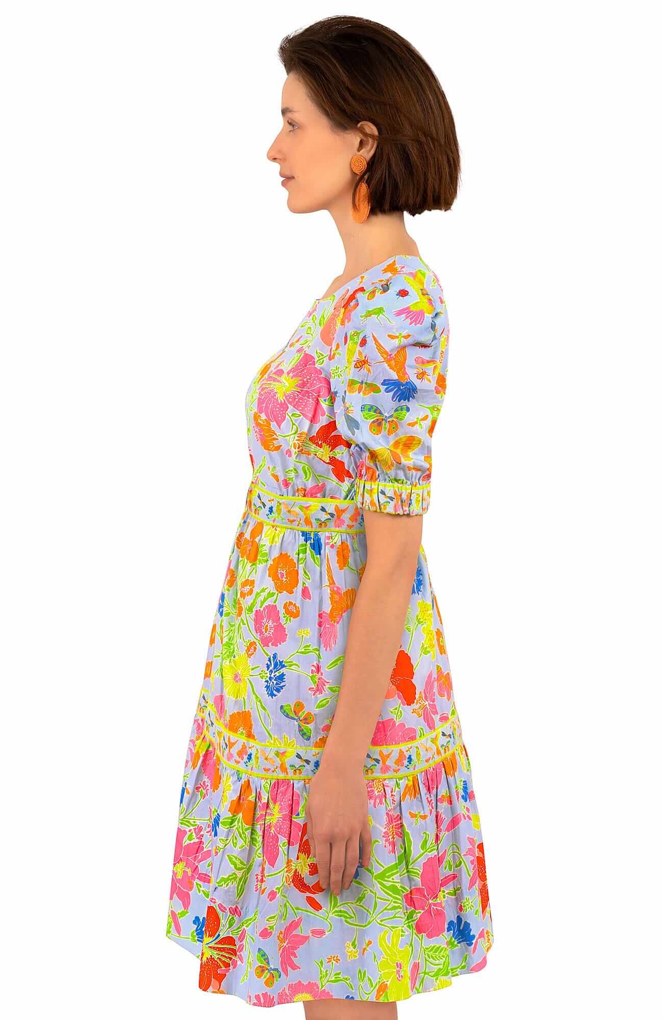 Frolic Dress - Birds & The Bees Periwinkle