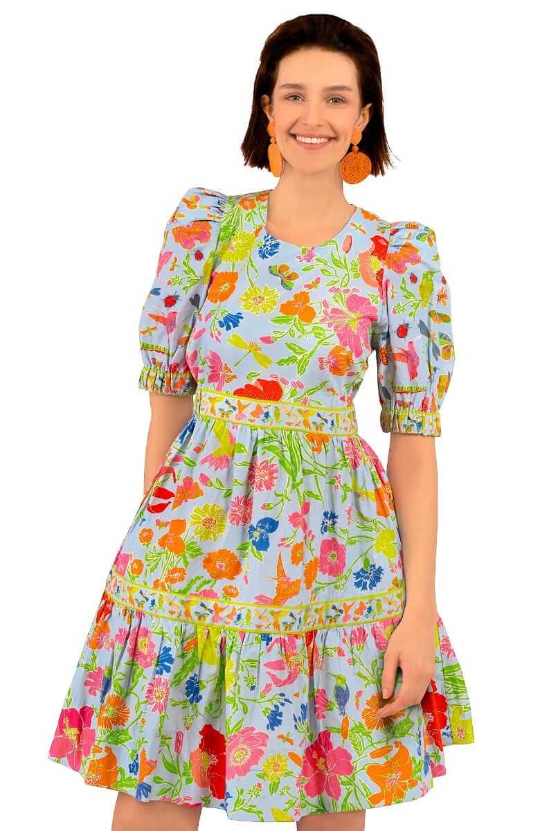 Frolic Dress - Birds & The Bees Periwinkle