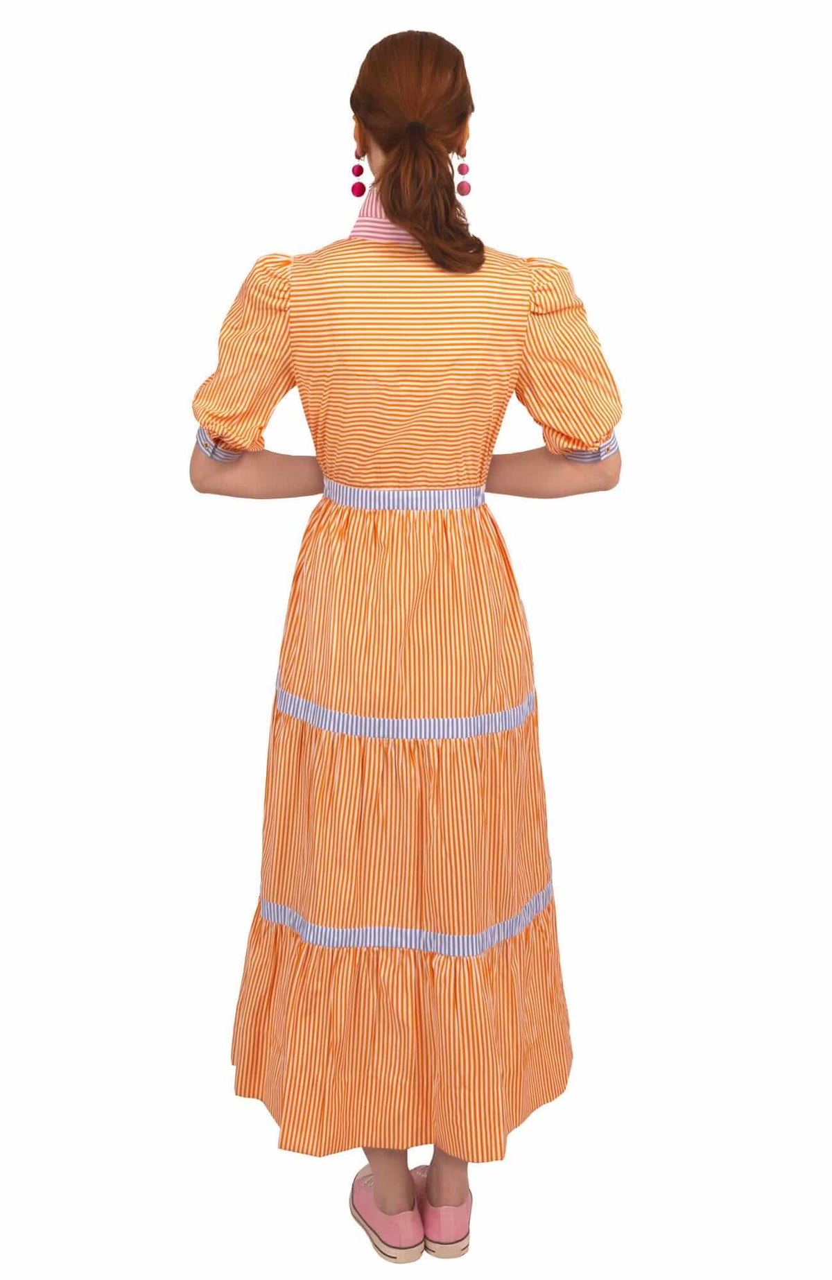 Wash / Wear Pep In Your Step Midi Dress - Final Sale Orange