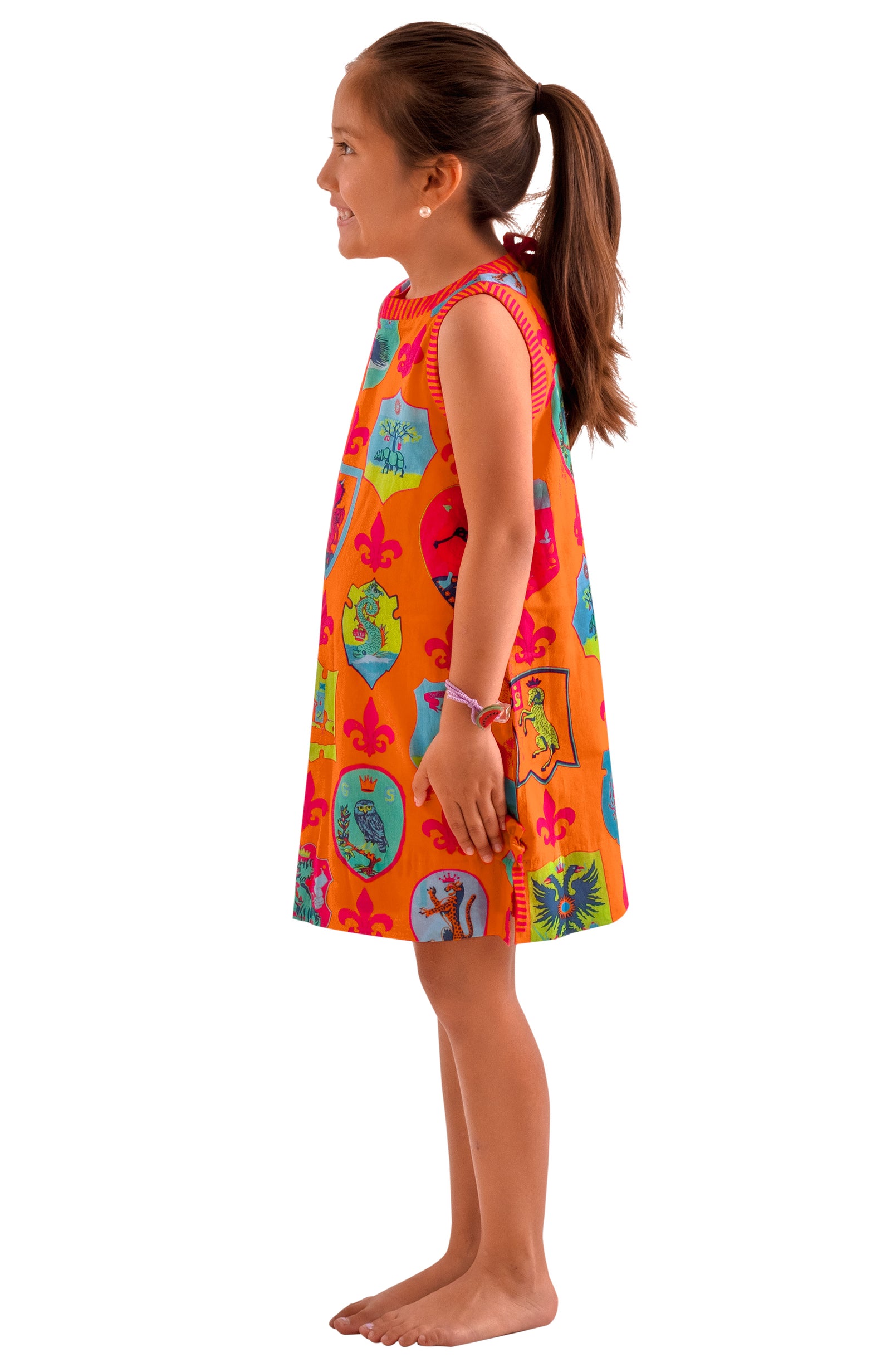 Girls Dress - Sienna Crest Orange