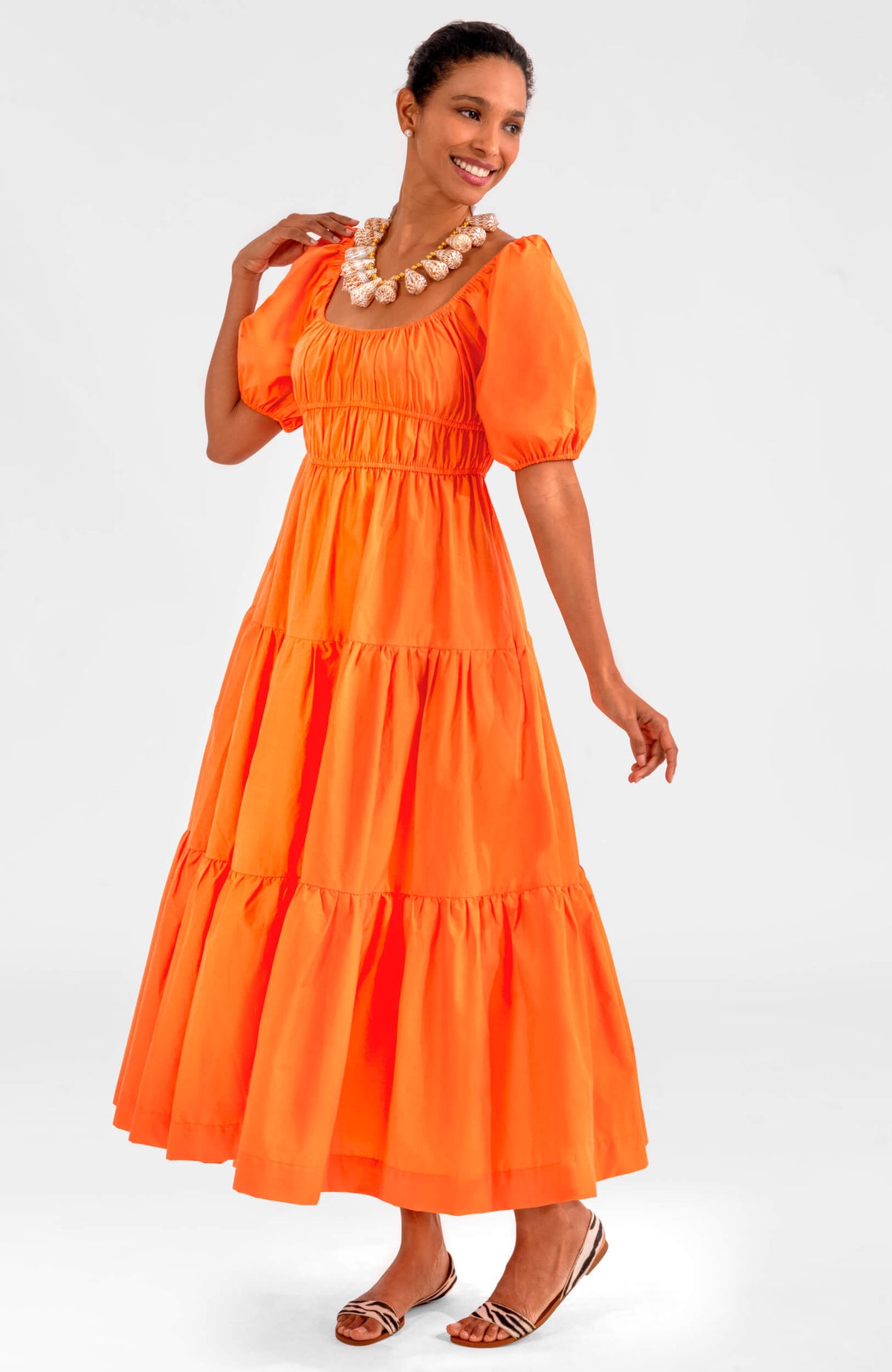 Heidi Dress - Solid Orange