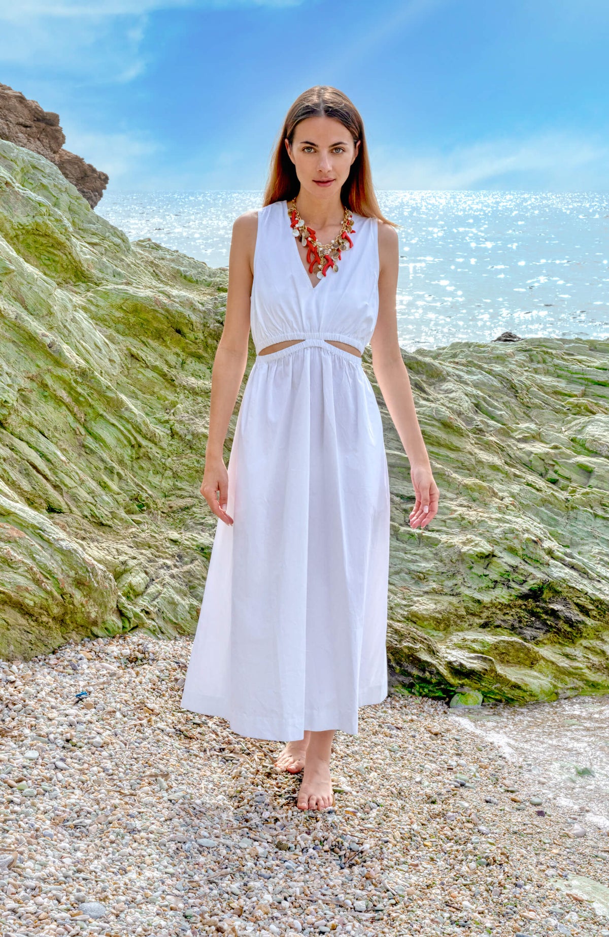 Hello Maxi Dress - Solid White